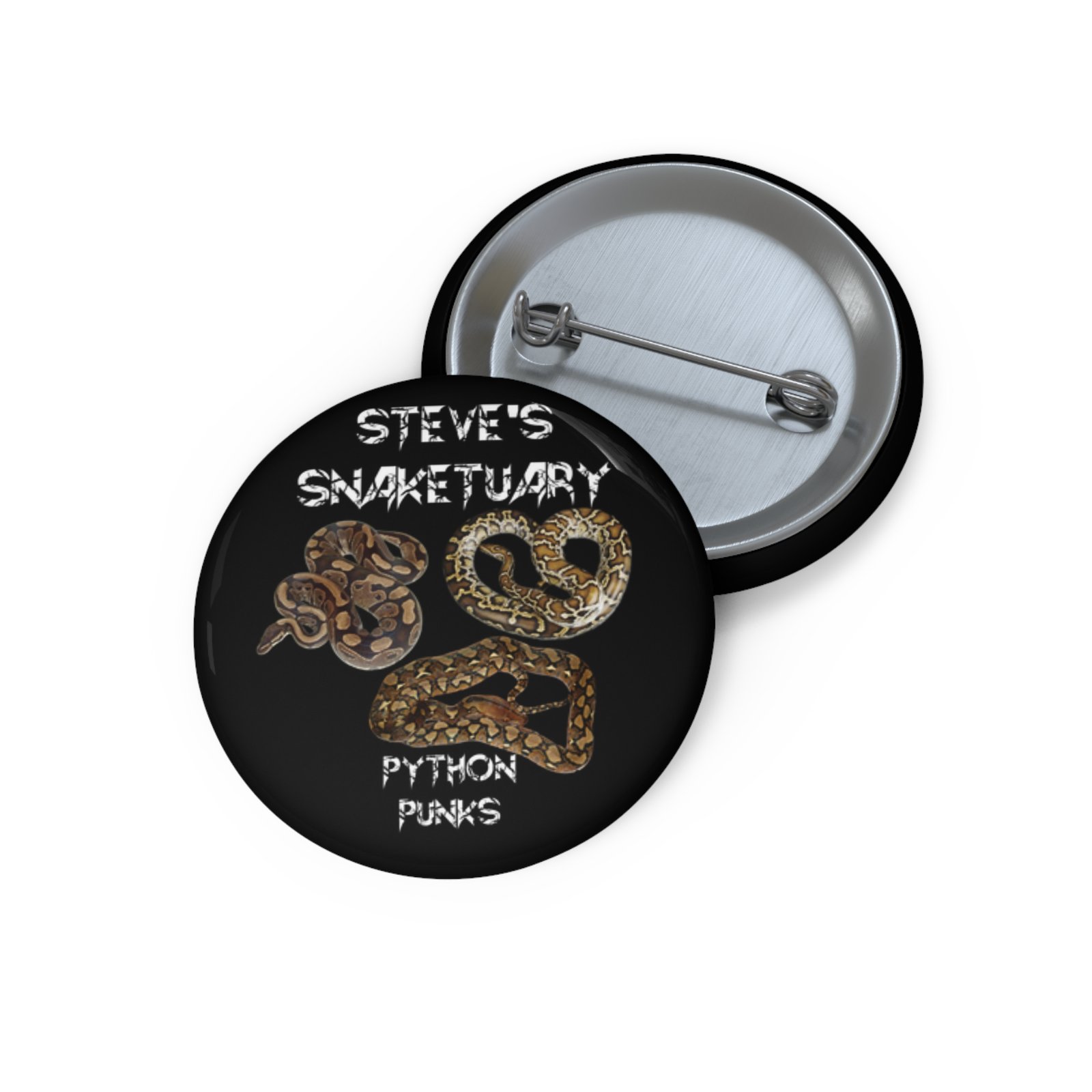 Steve's Snaketuary - Python Punks Pin Buttons
