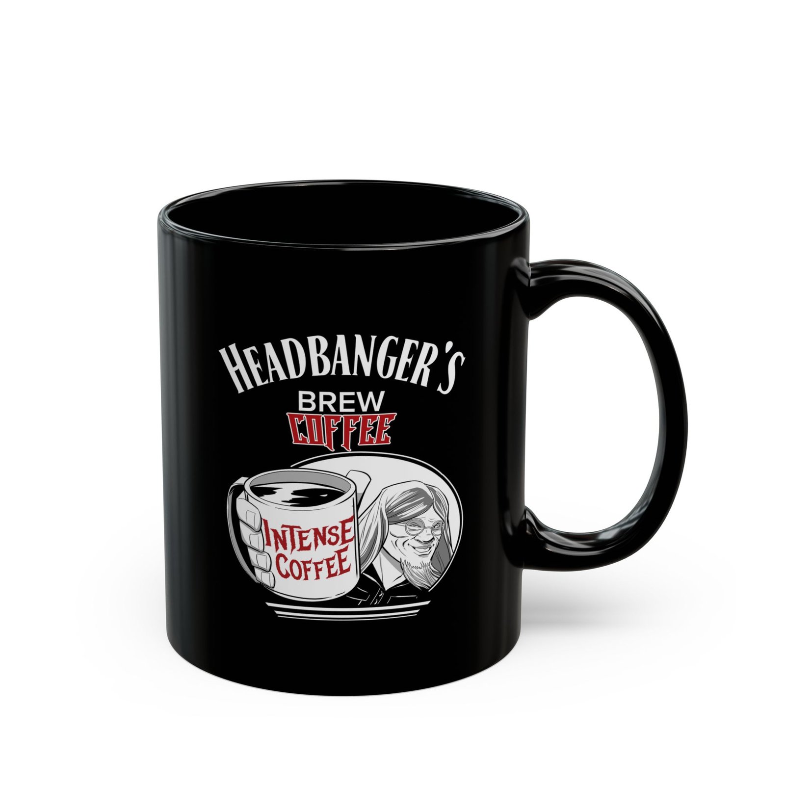 Headbanger's Brew - Crimson Brue 11oz Black Mugs - Image 3