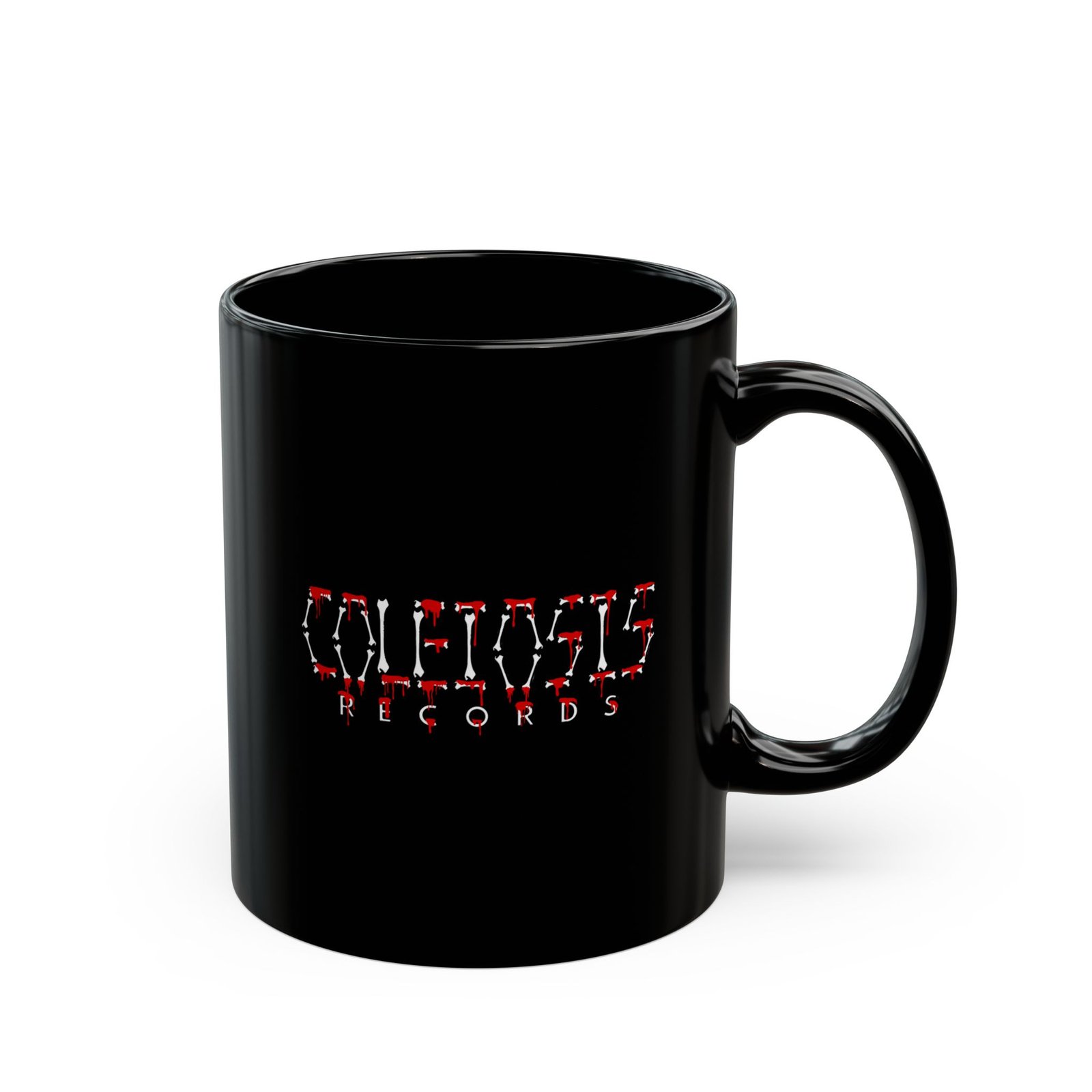 Coleiosis Records Logo 11oz Black Mugs - Image 3