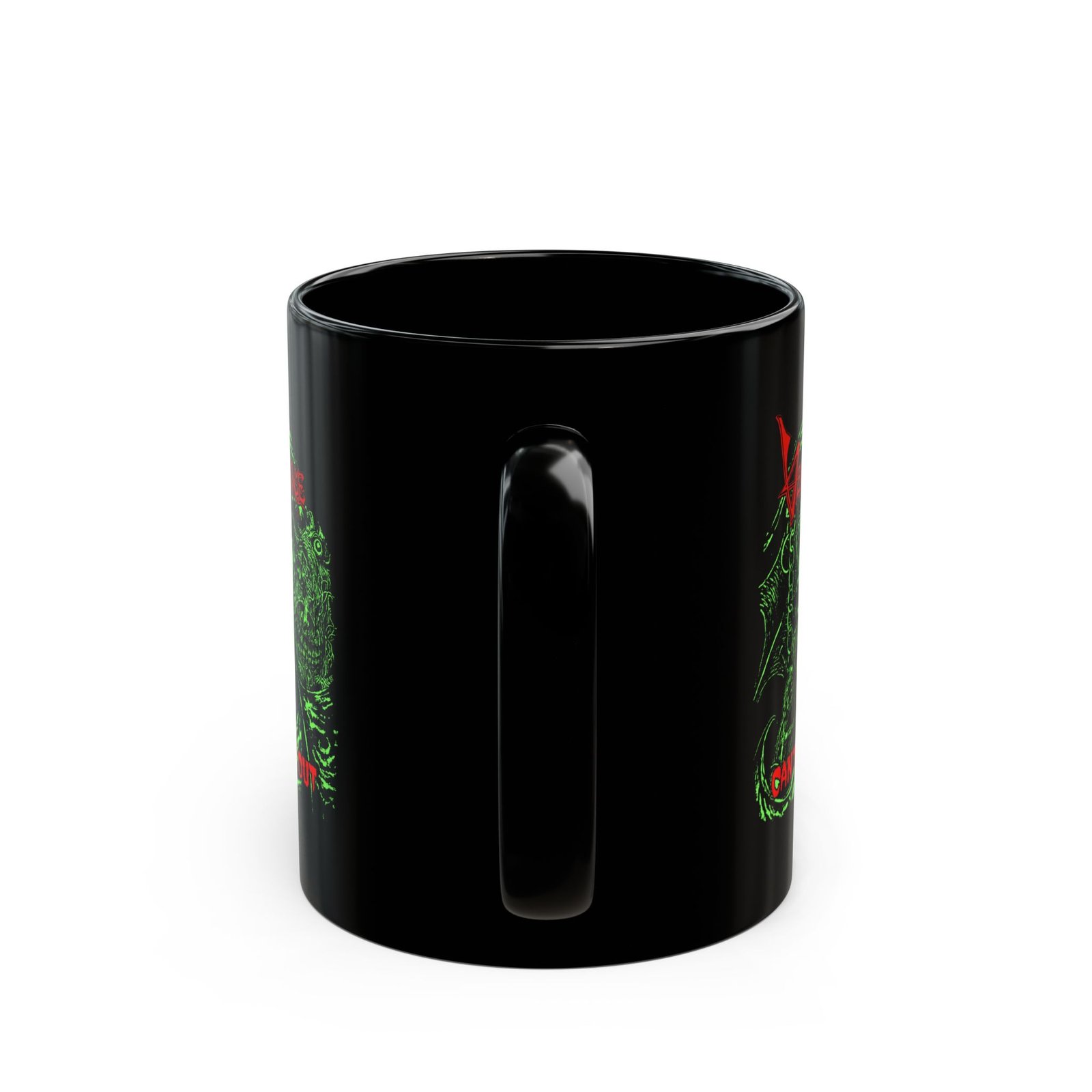 Vengeance Rising - Can't Get Out Green Version 11oz Black Mugs - Image 4