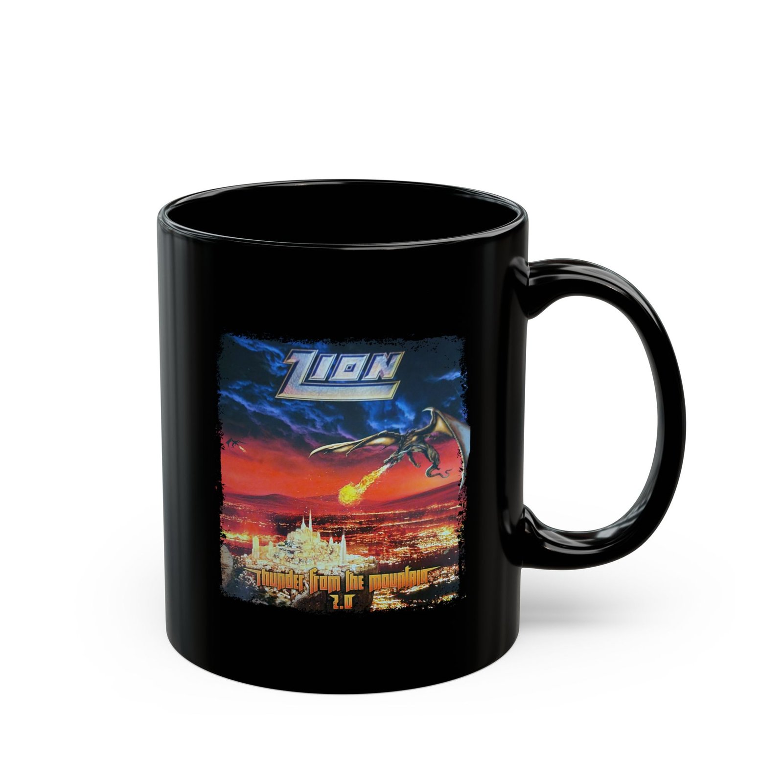 Zion - Thunder From The Mountain 2.0 11oz Black Mugs - Image 3