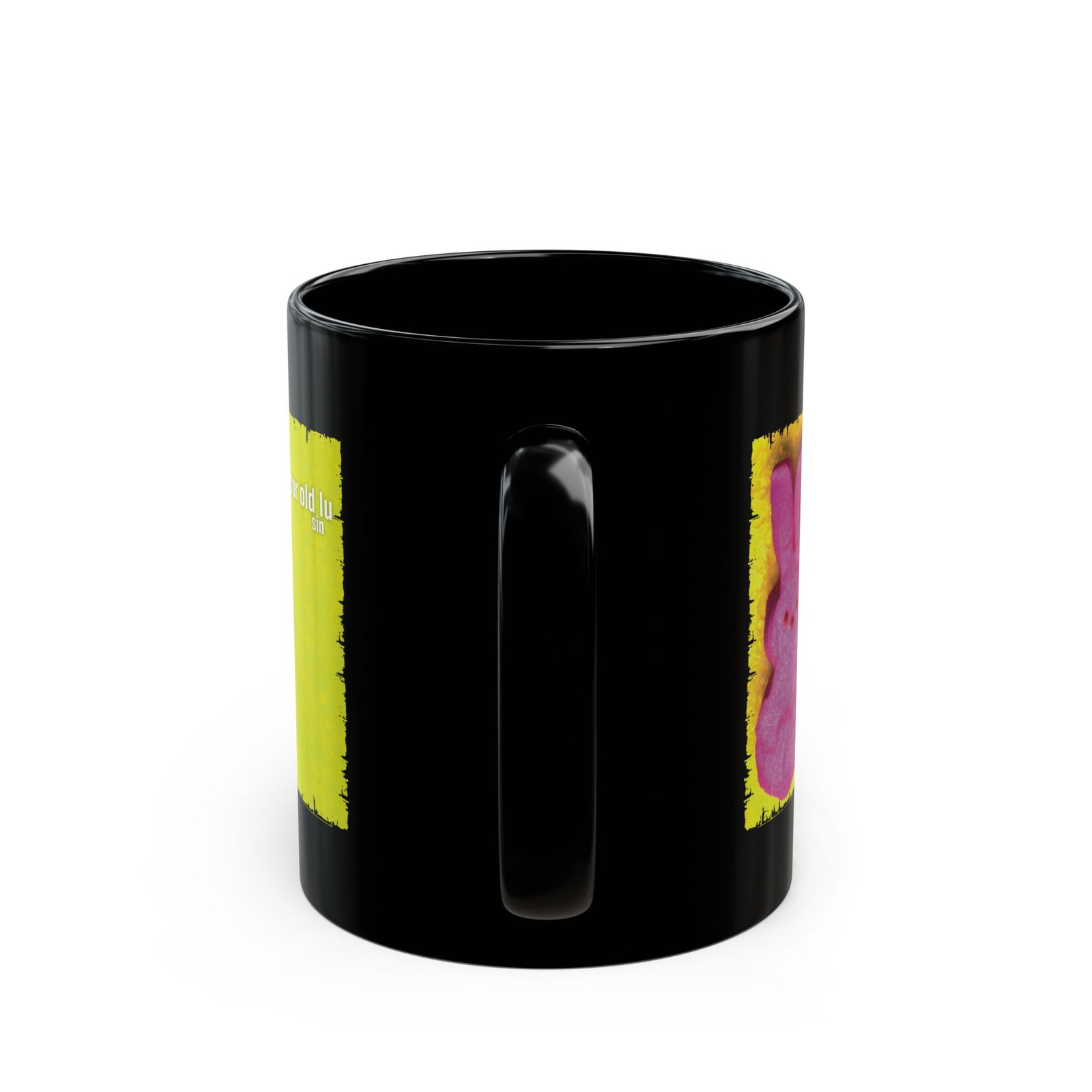 Poor Old Lu - Sin 11oz Black Mugs - Image 4