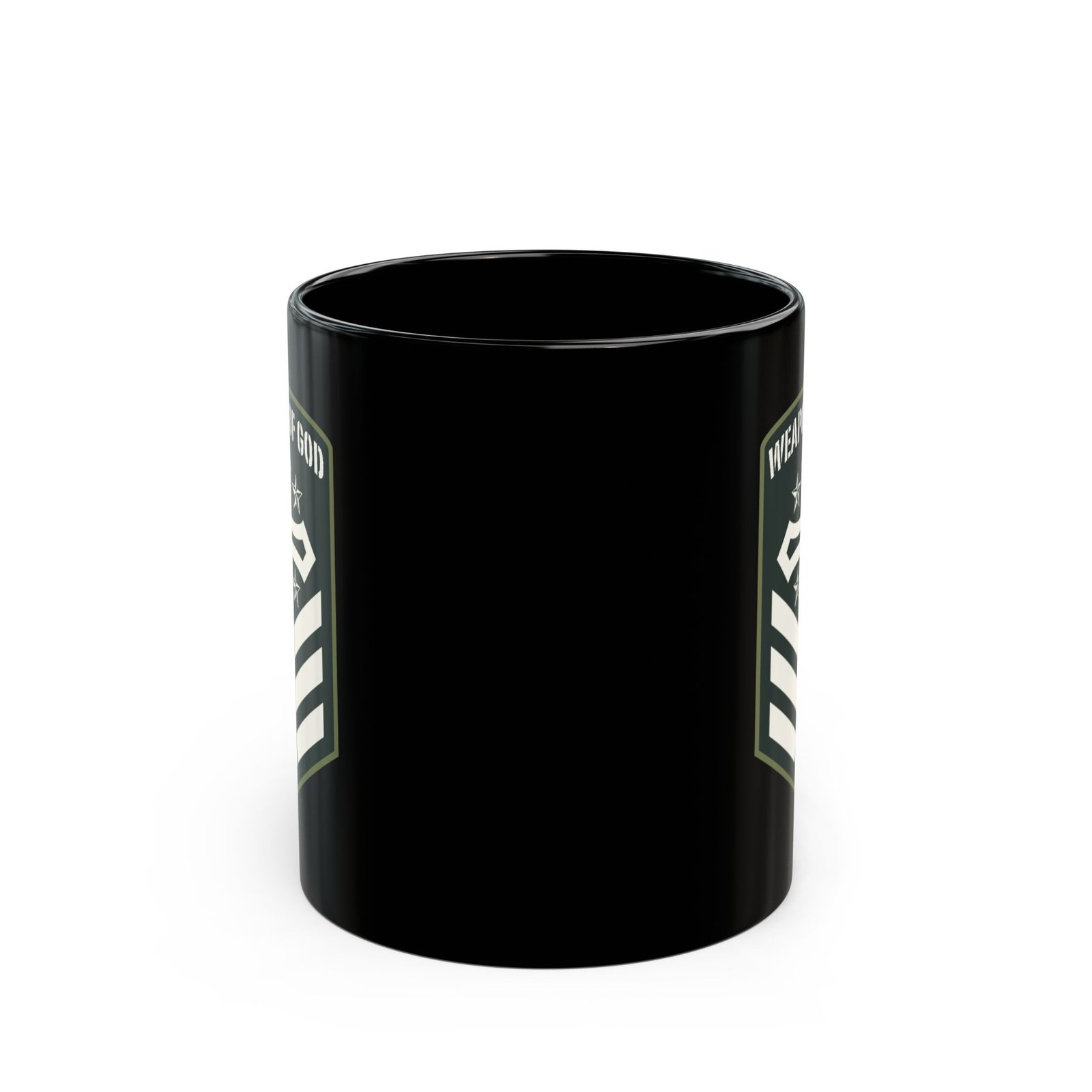 Weapons Of God Emblem 11oz Black Mugs - Image 2