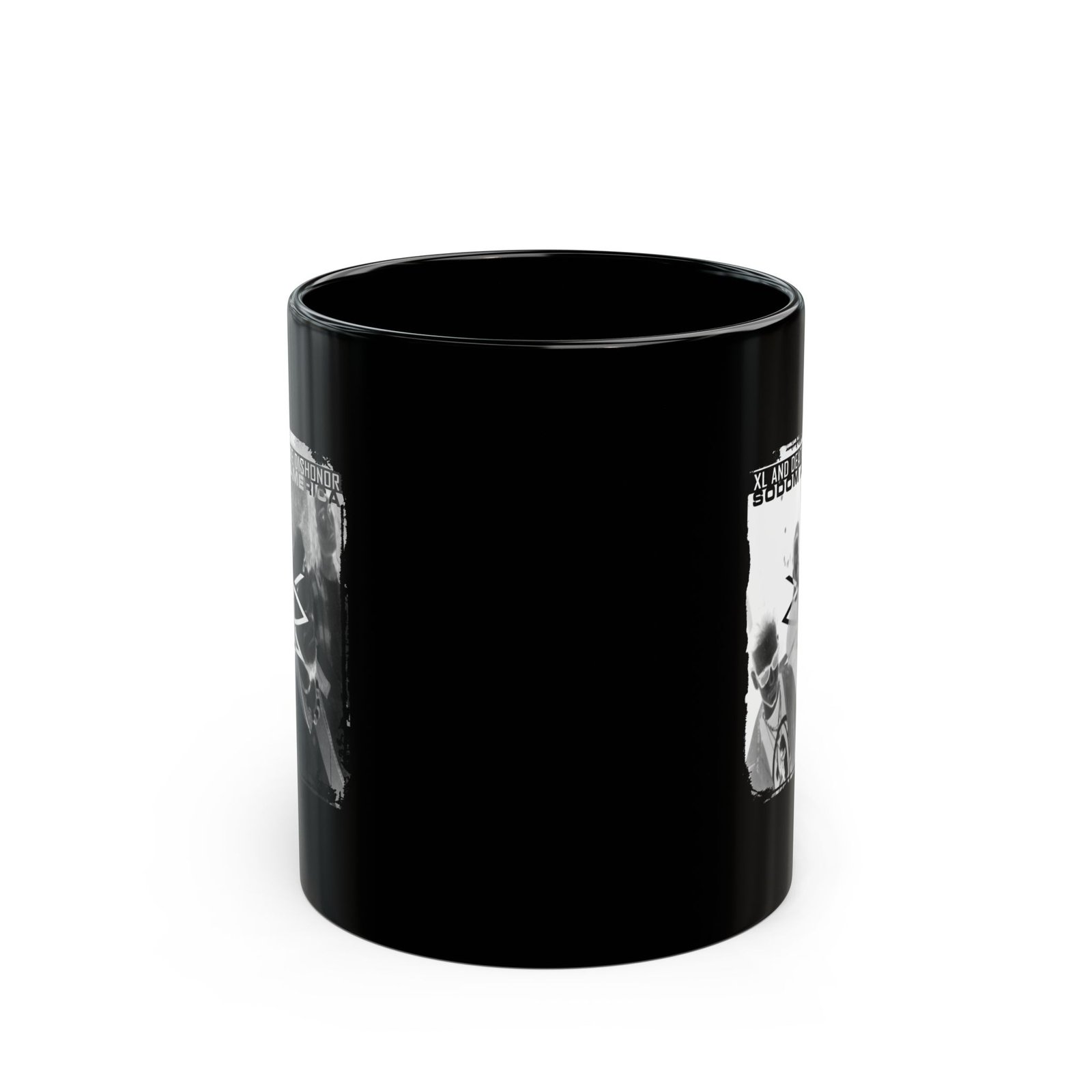 XL & DBD - Sodom & America 11oz Black Mugs - Image 2