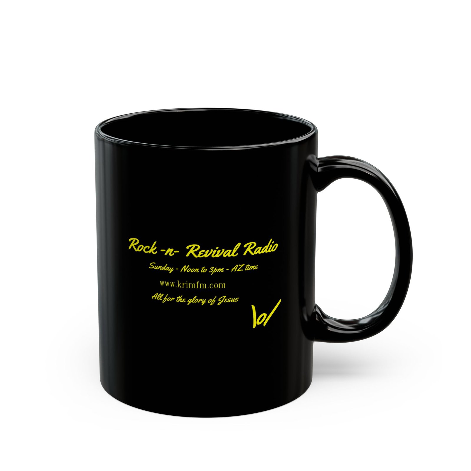 Rock-n-Revival Radio 11oz Black Mugs - Image 3