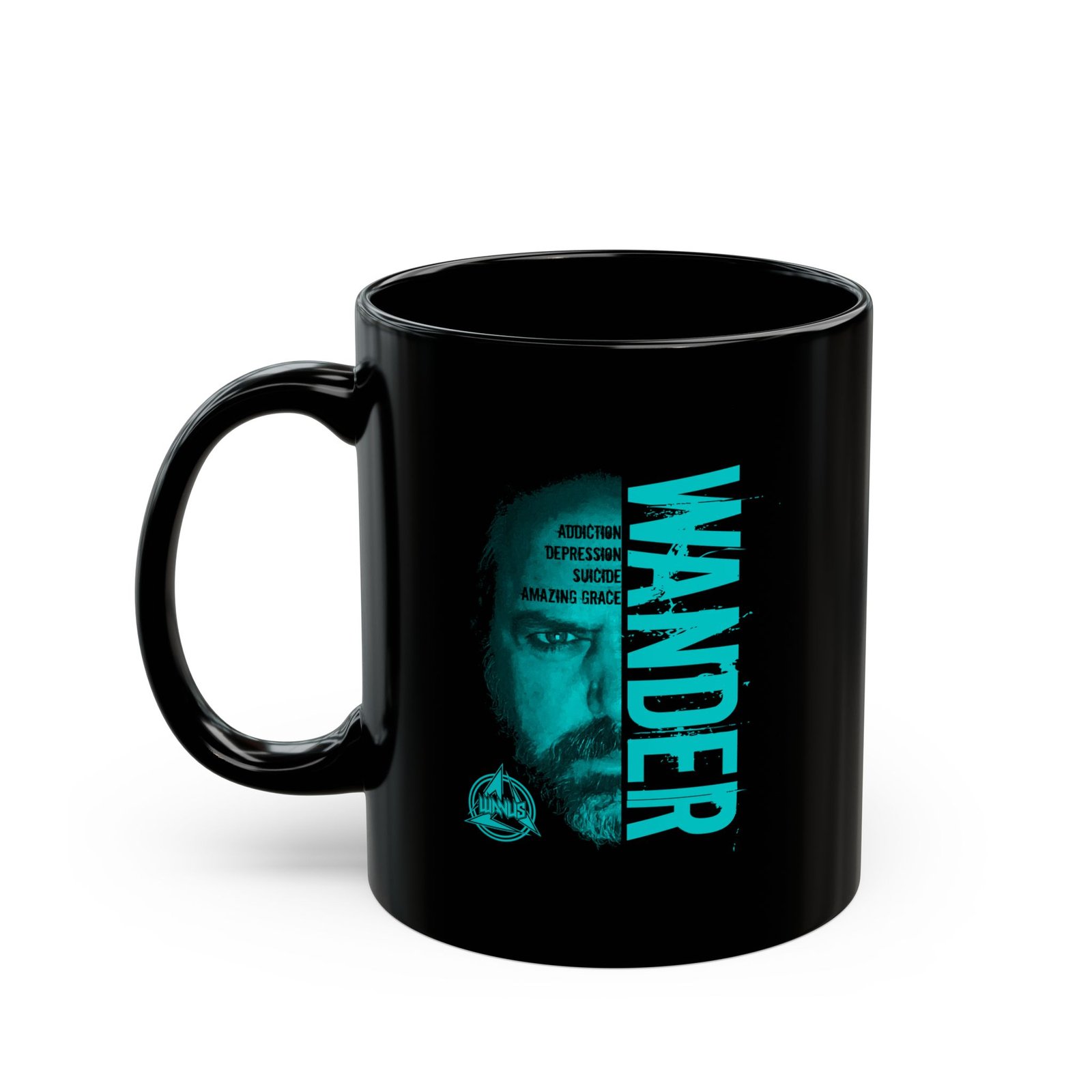 Wanus - Wander Blue 11oz Black Mugs