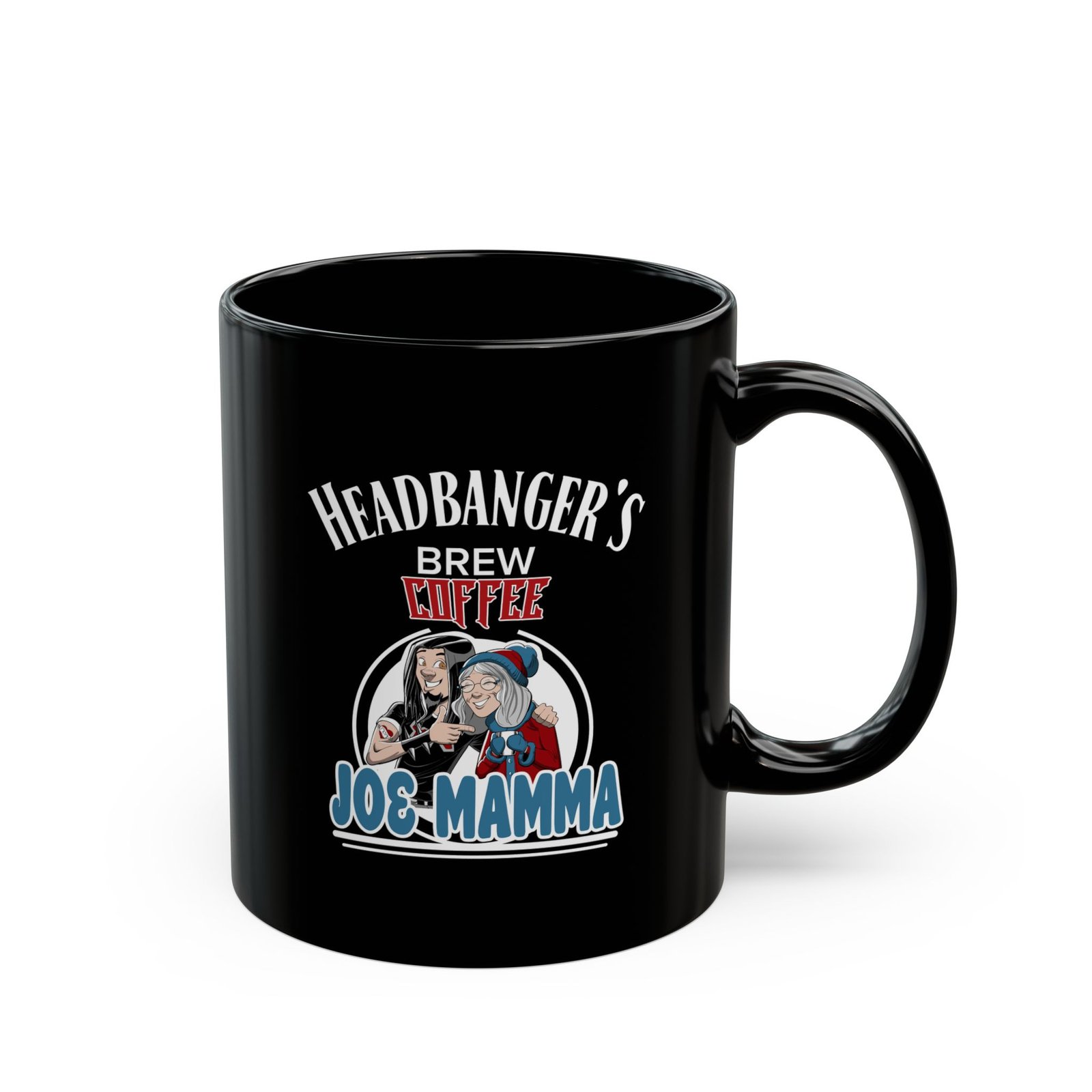 Headbanger's Brew - Joe Mamma 11oz Black Mugs - Image 3