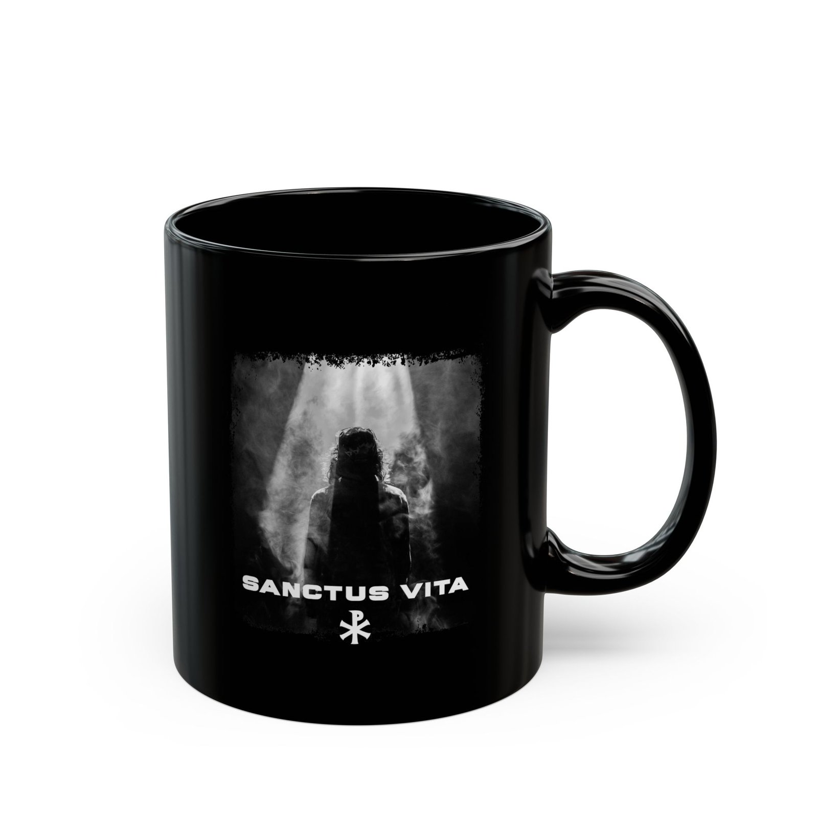 Sanctus Vita 11oz Black Mugs - Image 3