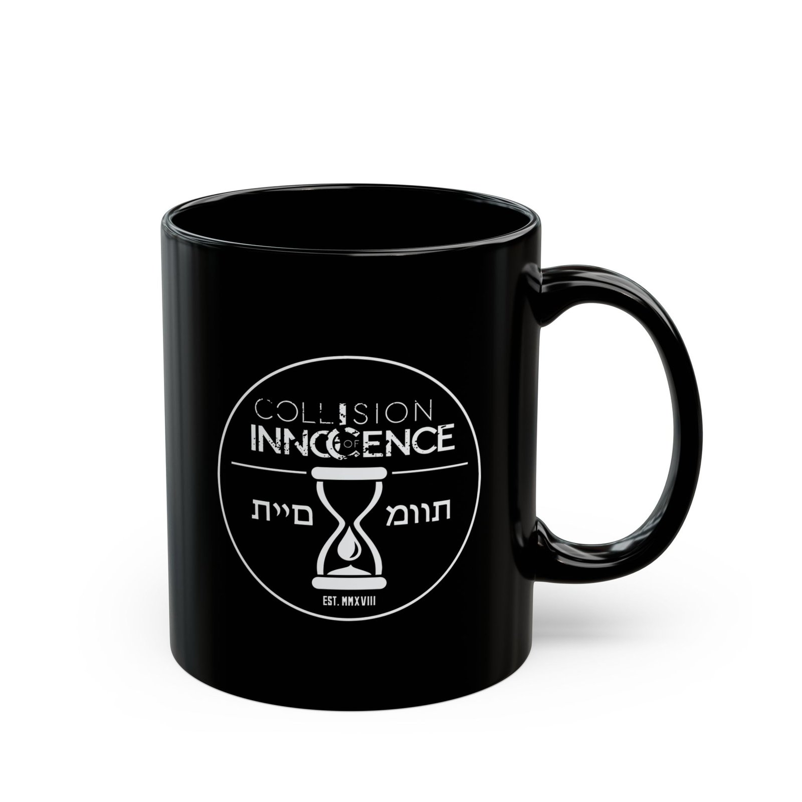 Collision Of Innocence Hourglass 11oz Black Mugs - Image 3