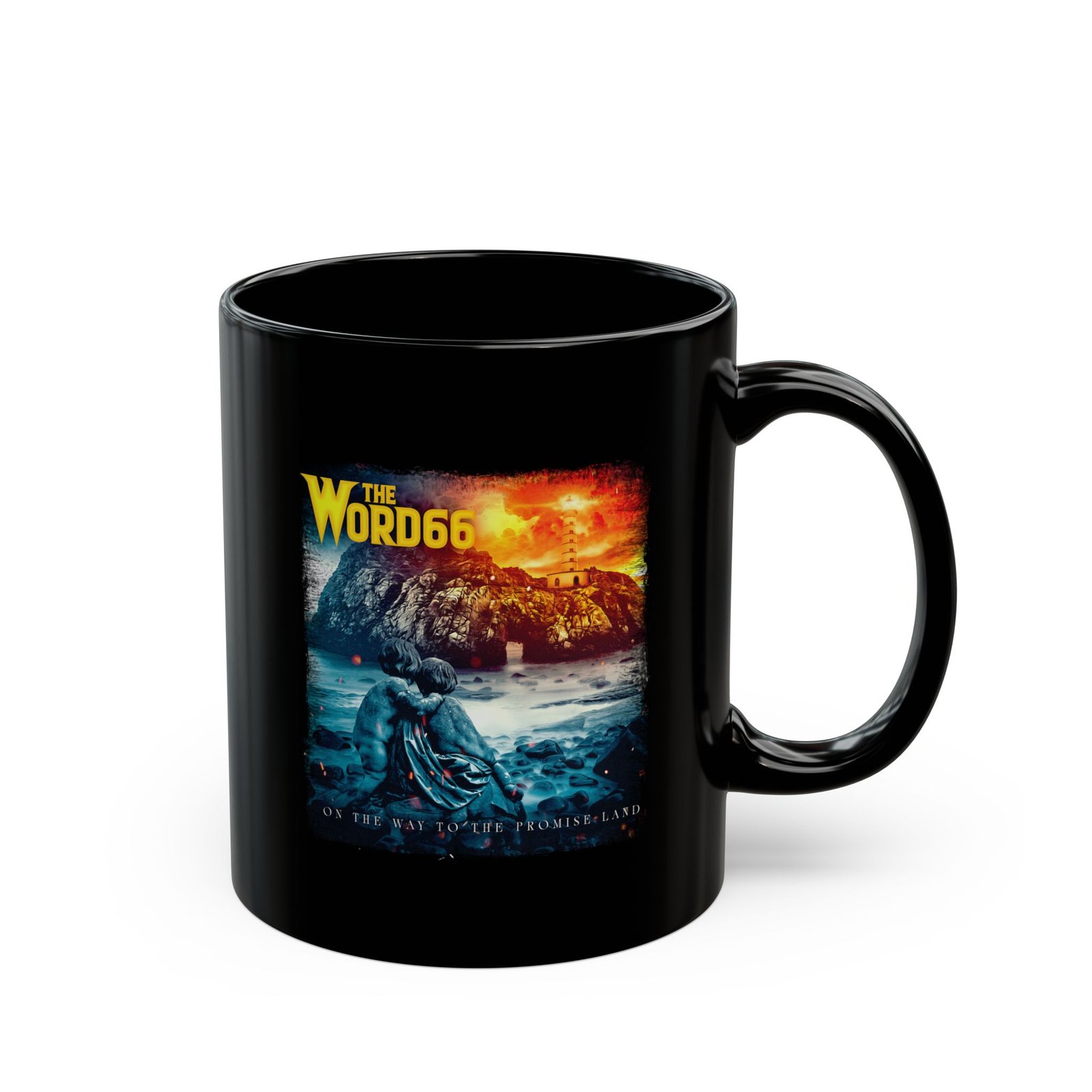The Word66 - On The Way To The Promised Land 11oz Black Mugs - Image 3