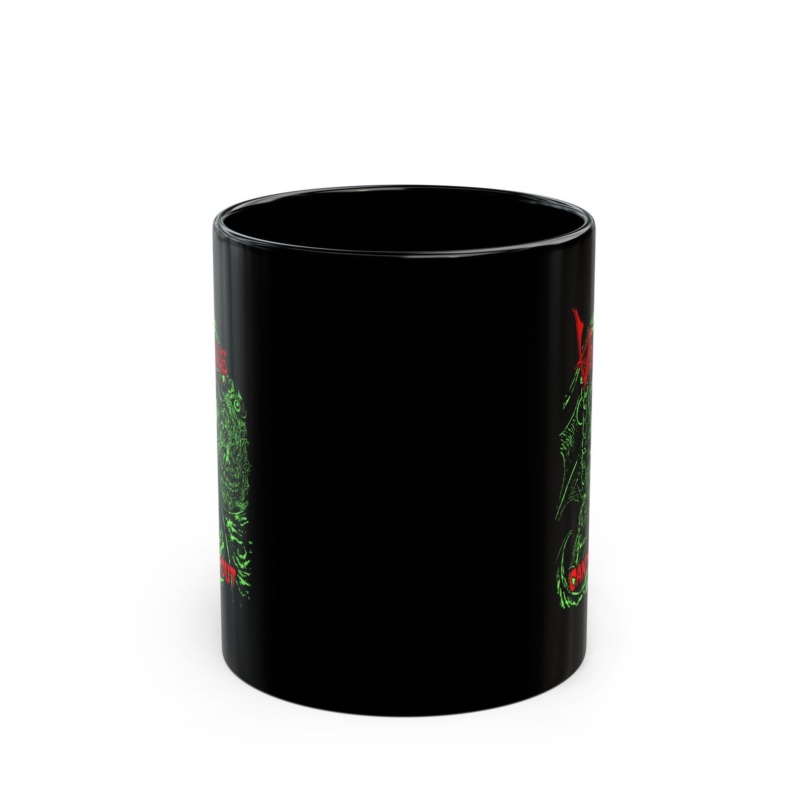 Vengeance Rising - Can't Get Out Green Version 11oz Black Mugs - Image 2