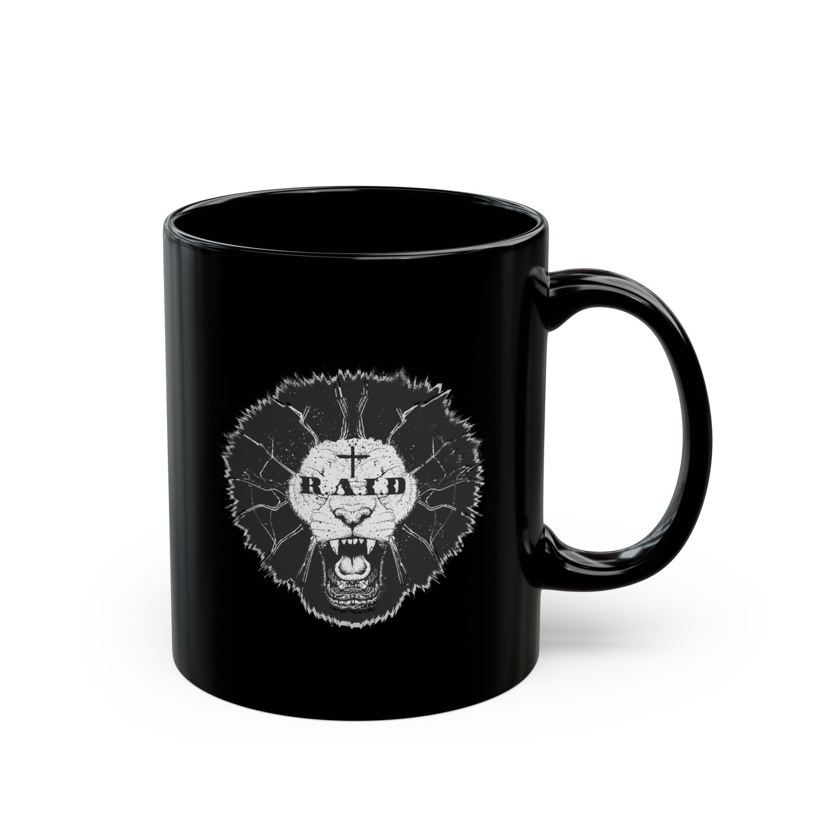 R.A.I.D. 11oz Black Mugs - Image 3