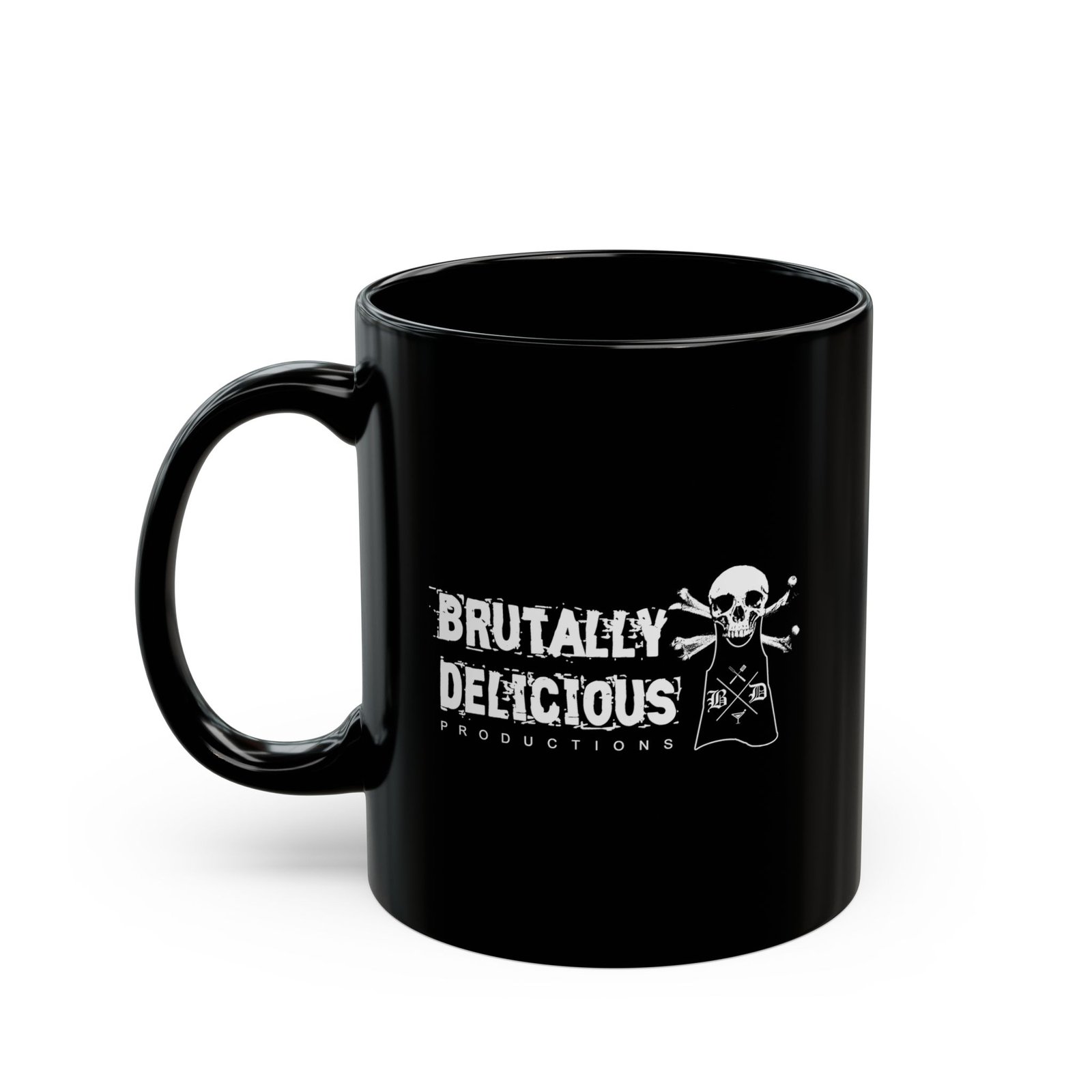 Brutally Delicious Productions 11oz Black Mugs