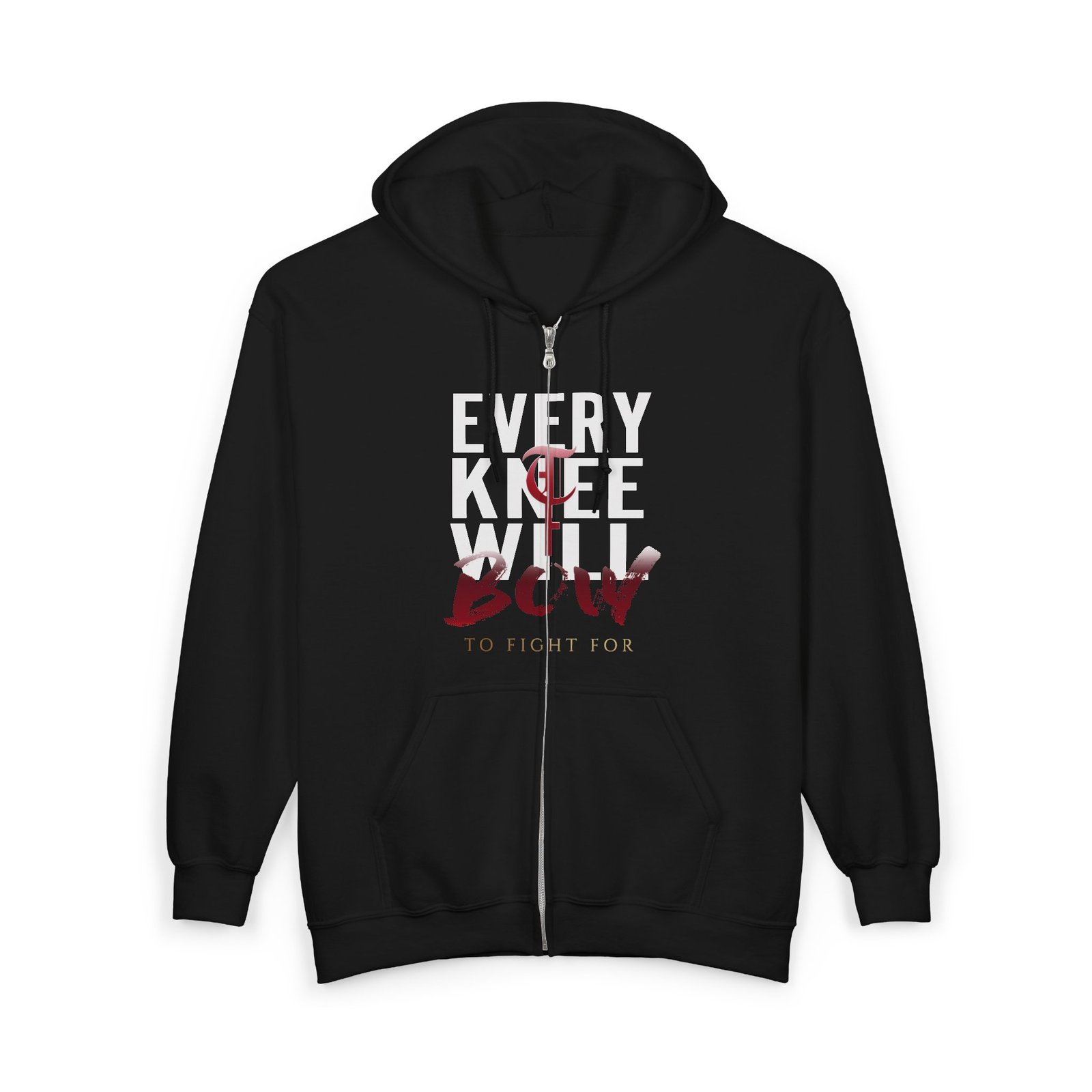 To Fight For - Every Knee Full Zip Hooded Sweatshirt