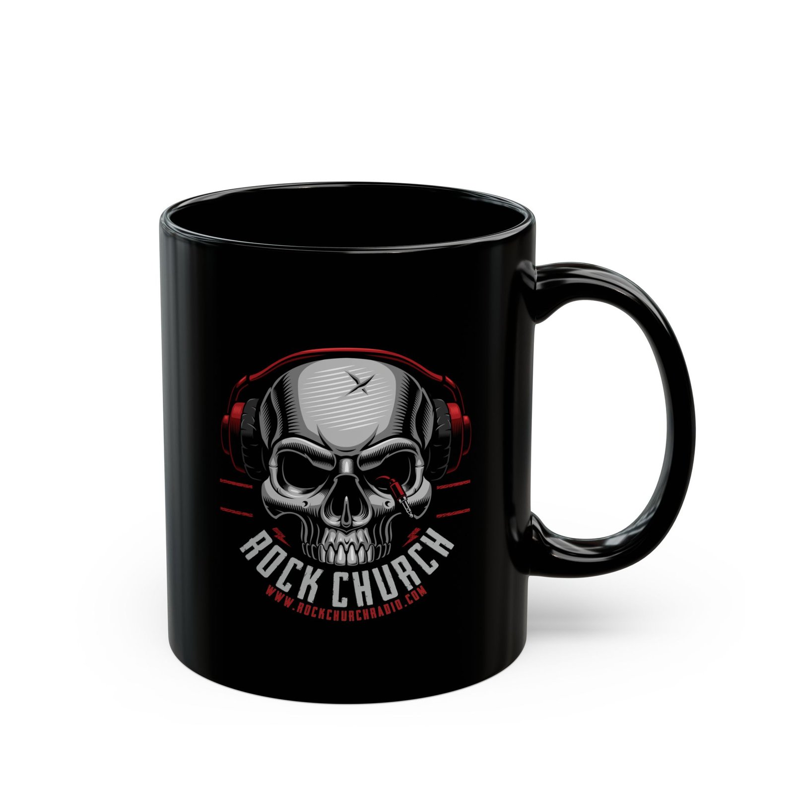 Rock Church 11oz Black Mugs - Image 3