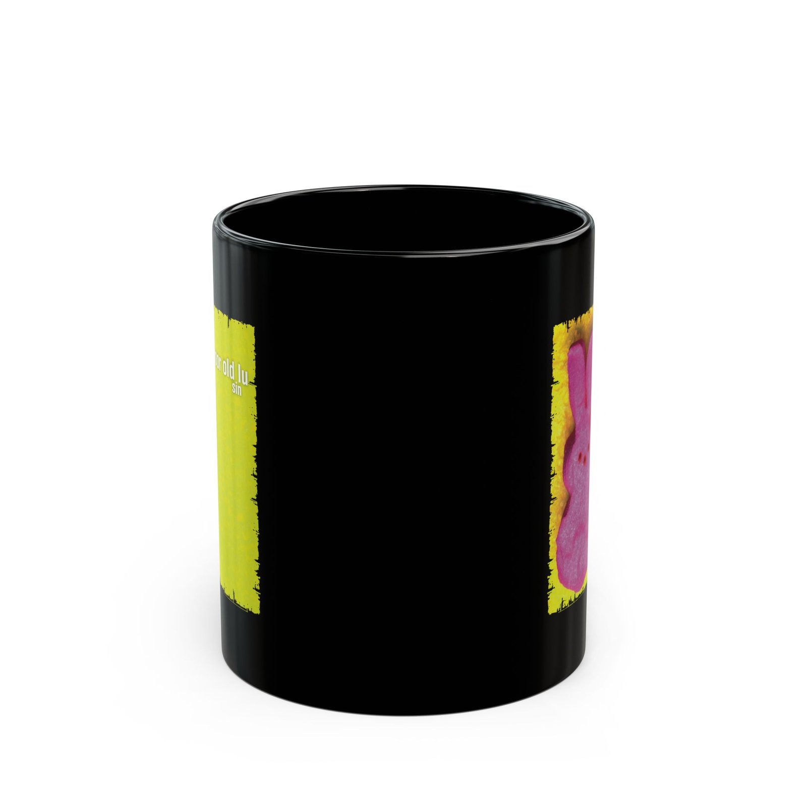 Poor Old Lu - Sin 11oz Black Mugs - Image 2