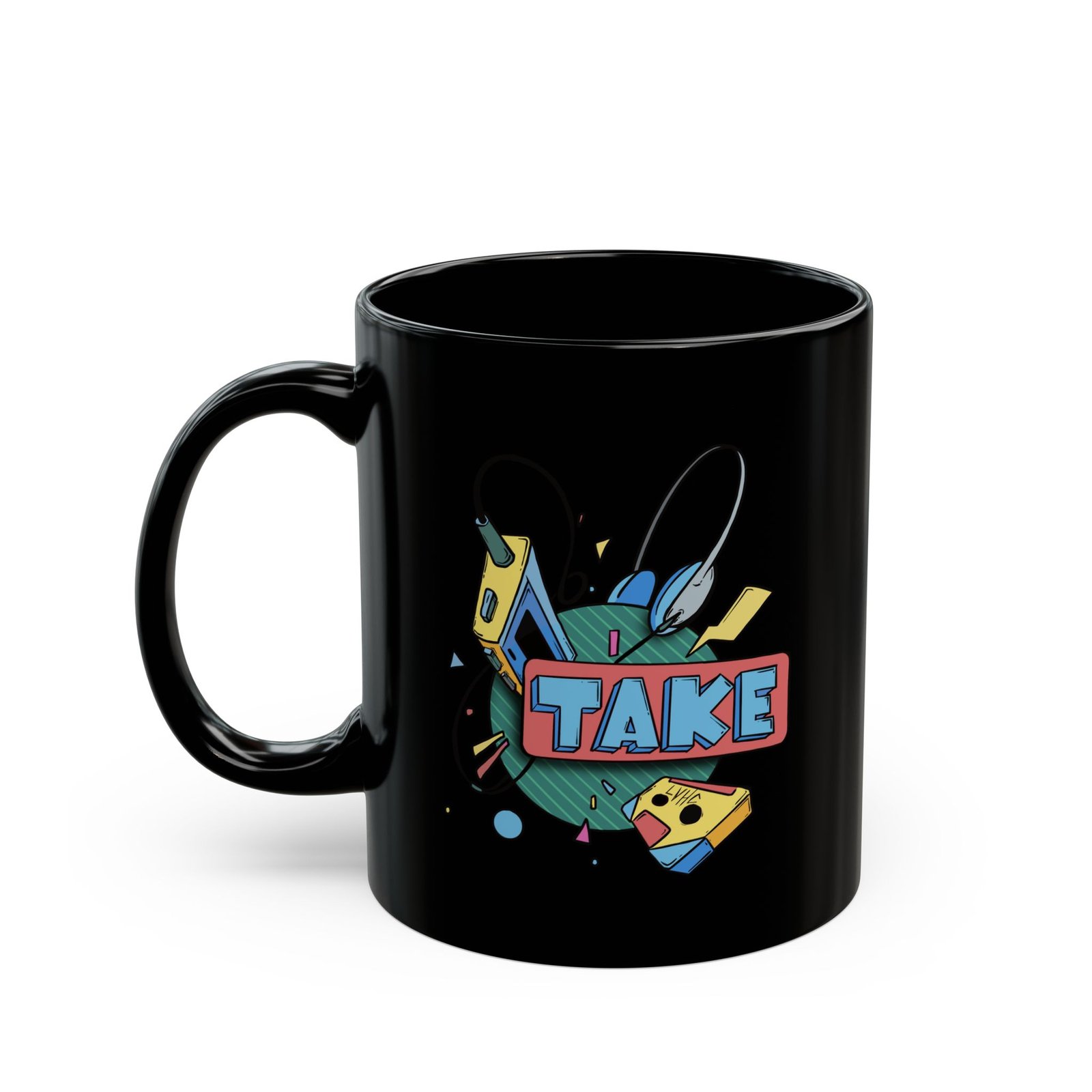Take 80s Walkman 11oz Black Mugs