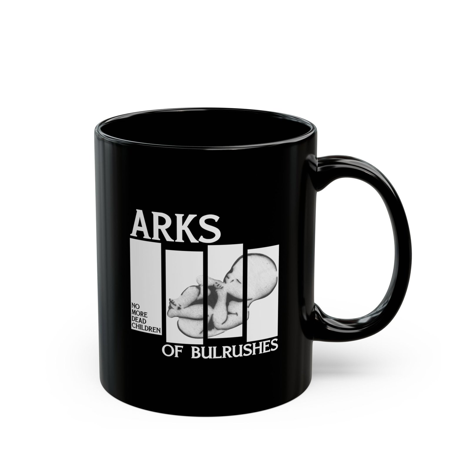 Arks Of Bulrushes NMDC 11oz Black Mugs - Image 3