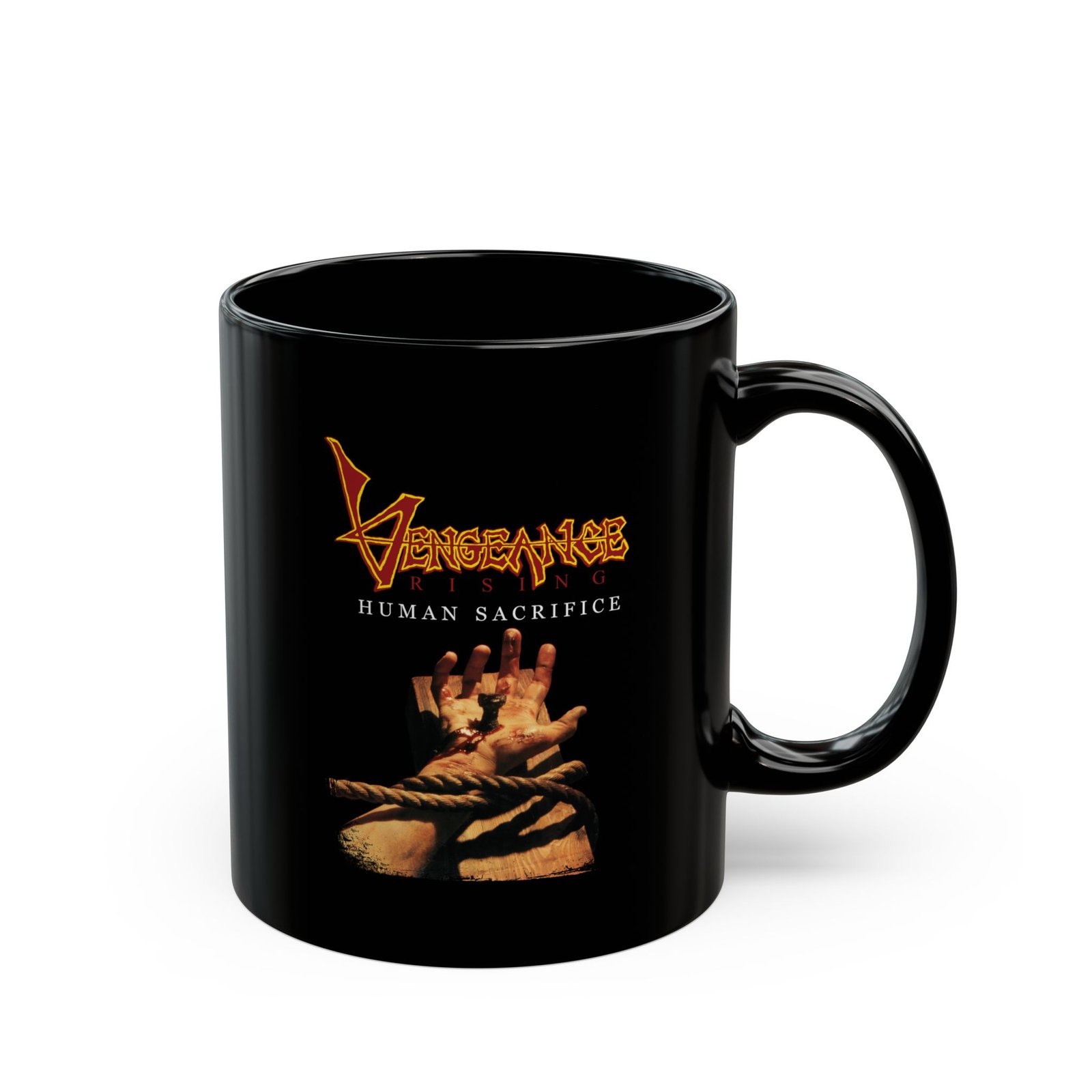 Vengeance Rising - Human Sacrifice 11oz Black Mugs - Image 3