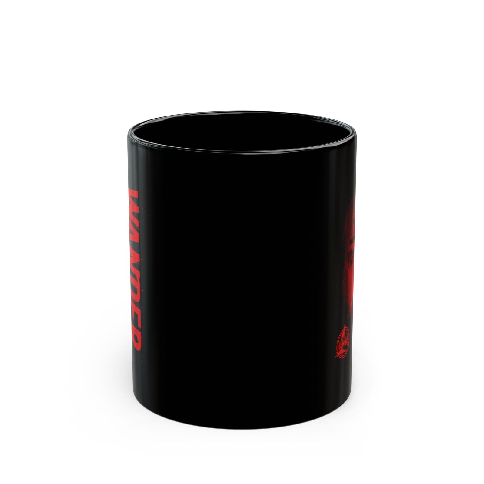 Wanus - Wander Red 11oz Black Mugs - Image 2