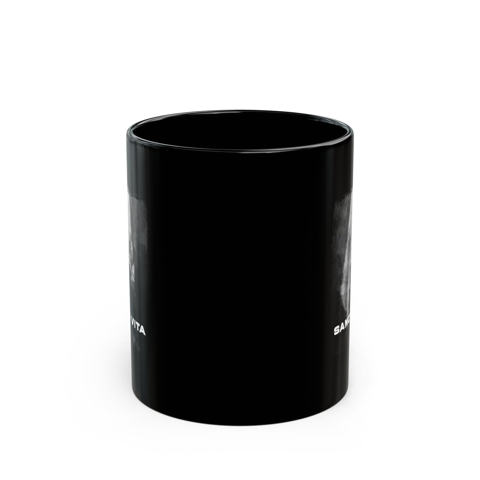 Sanctus Vita 11oz Black Mugs - Image 2