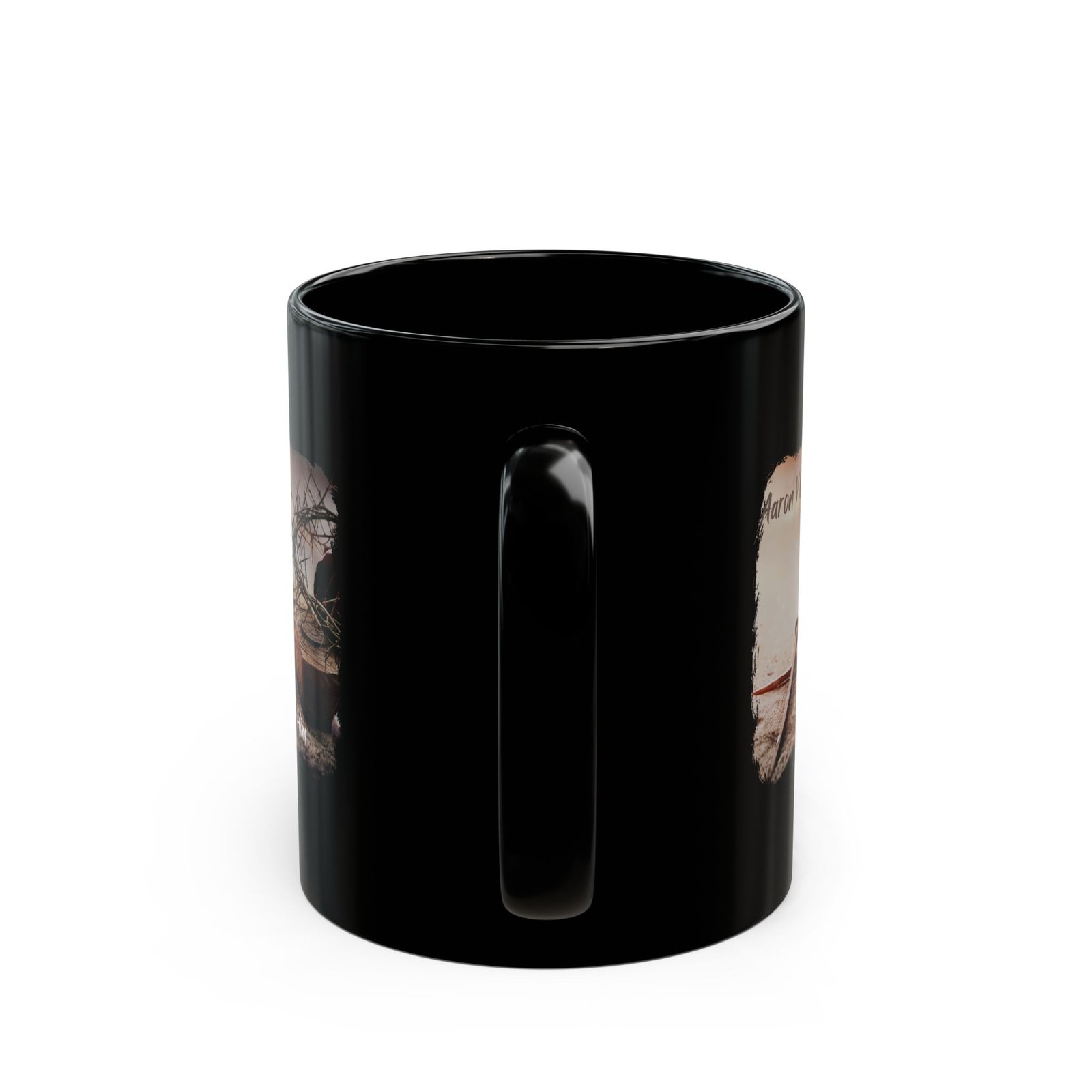 Aaron V Graham - Trust In Him 11oz Black Mugs - Image 4