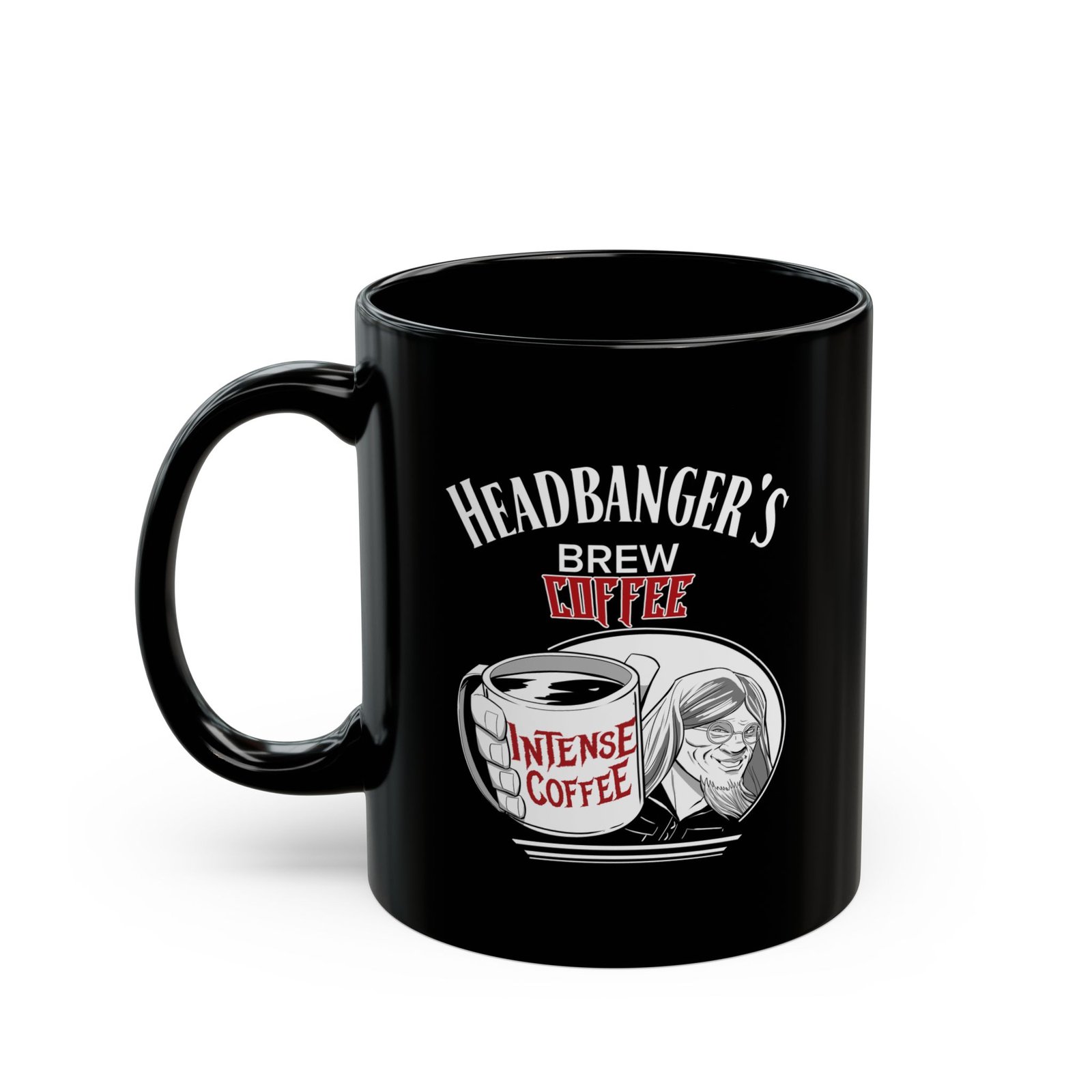 Headbanger's Brew - Crimson Brue 11oz Black Mugs