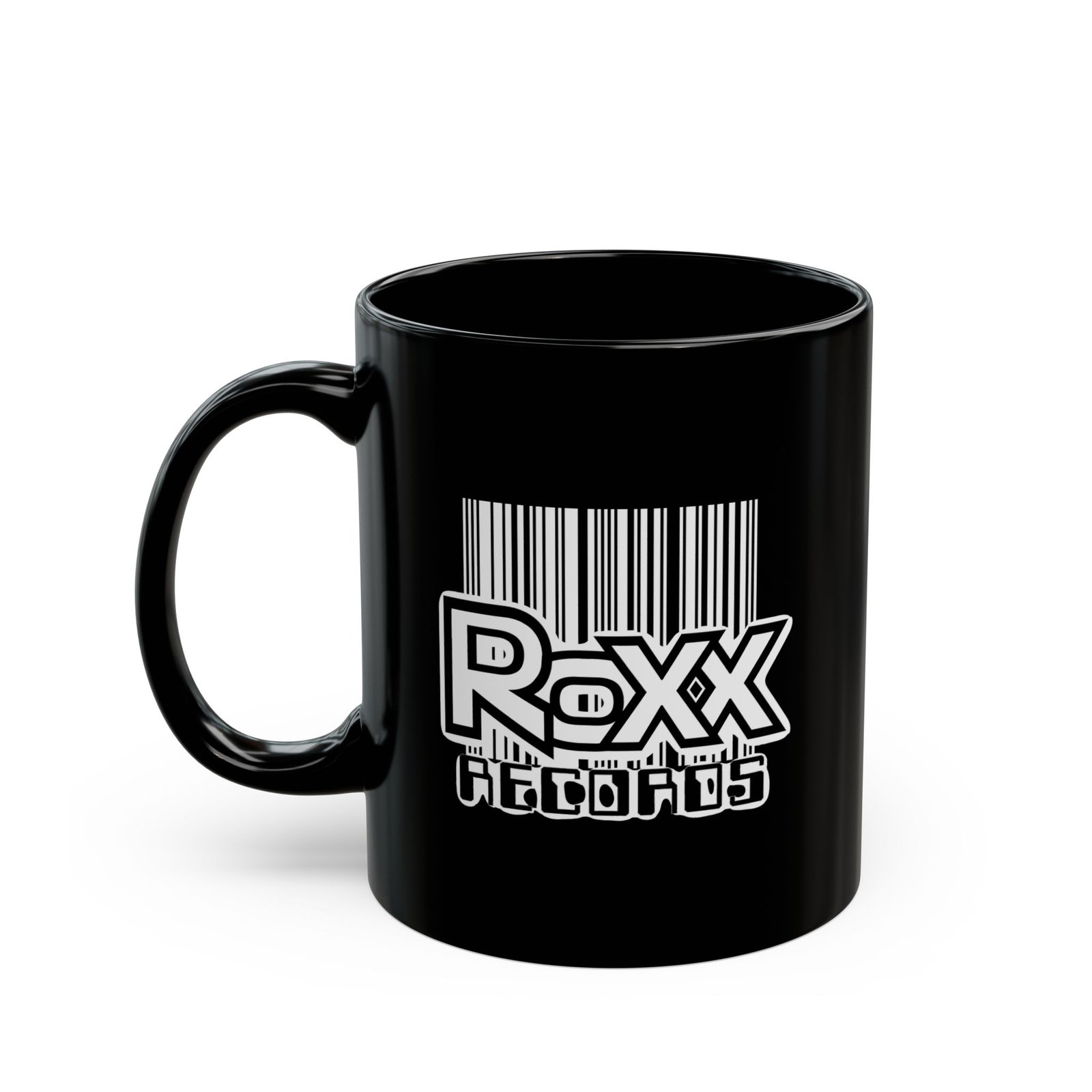 Roxx Records Logo 11oz Black Mugs