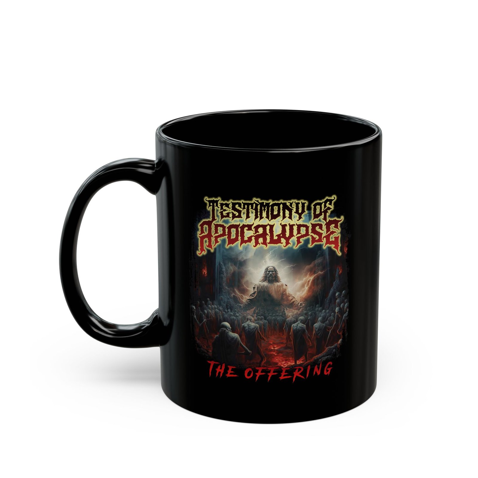 Testimony Of Apocalypse - The Offering 11oz Black Mugs
