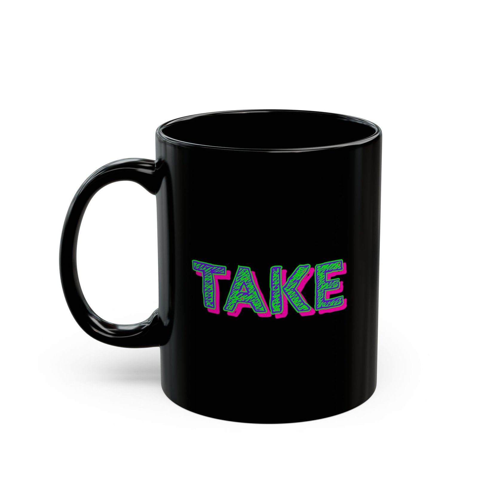 Take 80s Logo 11oz Black Mugs