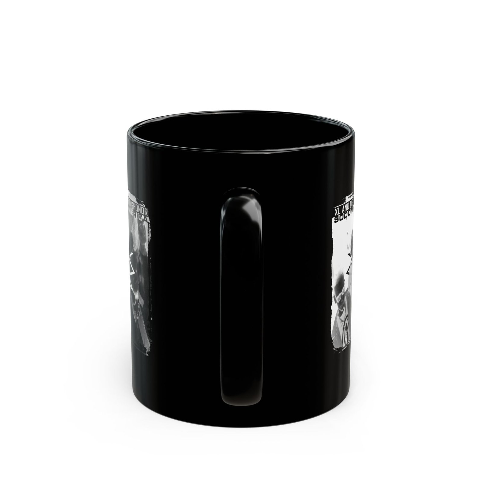 XL & DBD - Sodom & America 11oz Black Mugs - Image 4