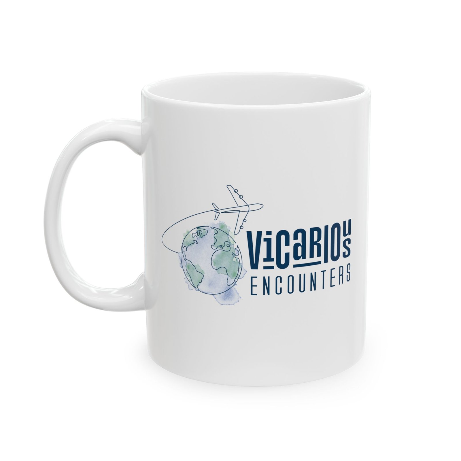 Vicarious Encounters Watercolor Logo 15oz Ceramic Mug