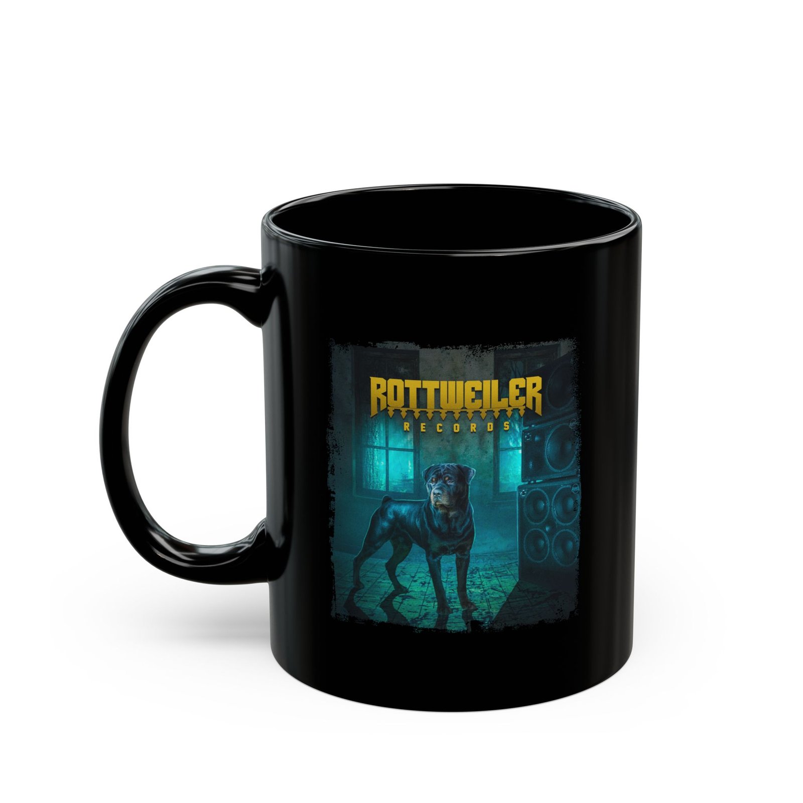 Rottweiler Records Speakers 11oz Black Mugs