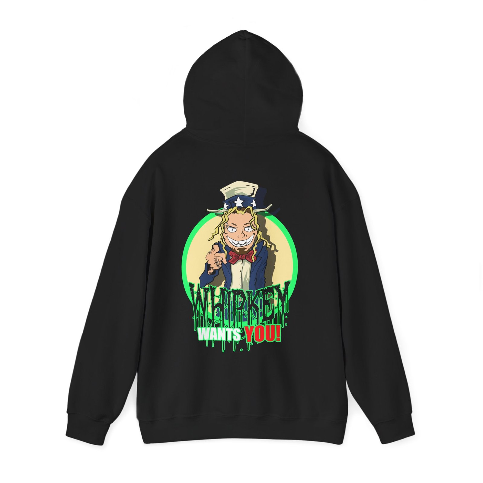 Whipkey - I Want You (Green) Pullover Hooded Sweatshirt (2-Sided)