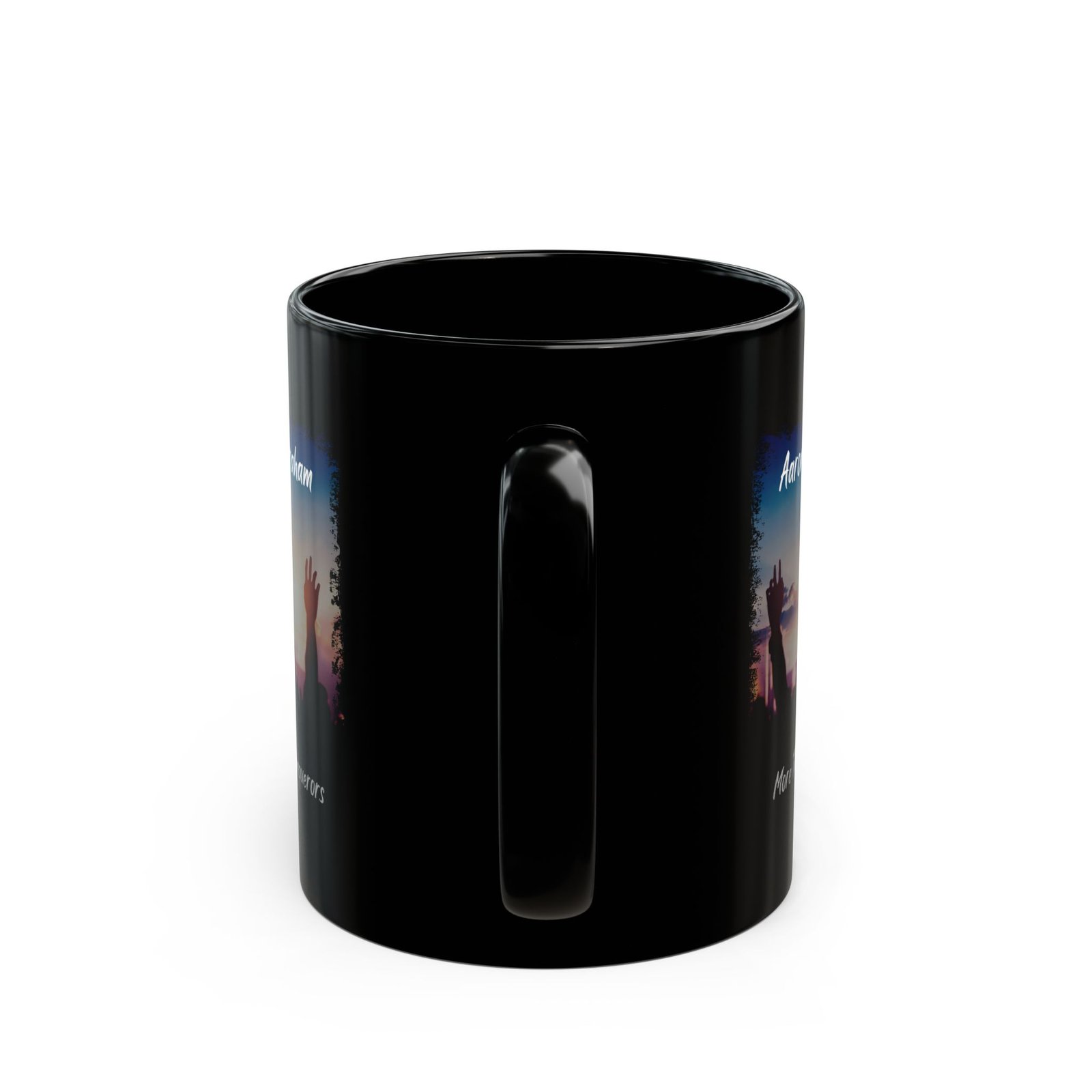 Aaron V Graham - More Than Conquerors 11oz Black Mugs - Image 4