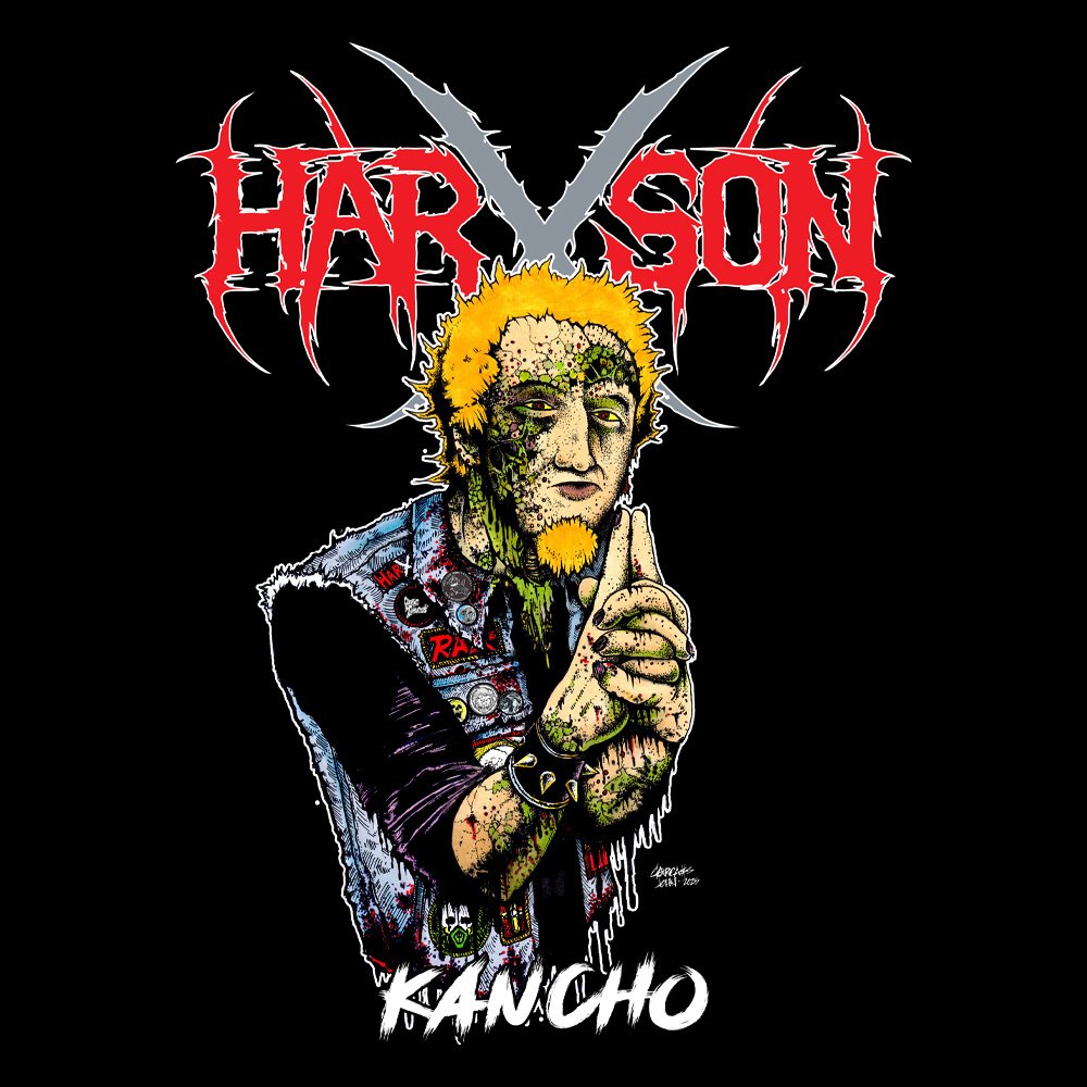 HarXson - Kancho - Black Denim Printed Patches (2 sizes)