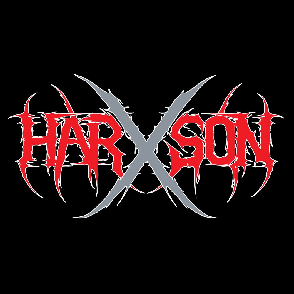 HarXson Logo - Black Denim Printed Patches (2 sizes)