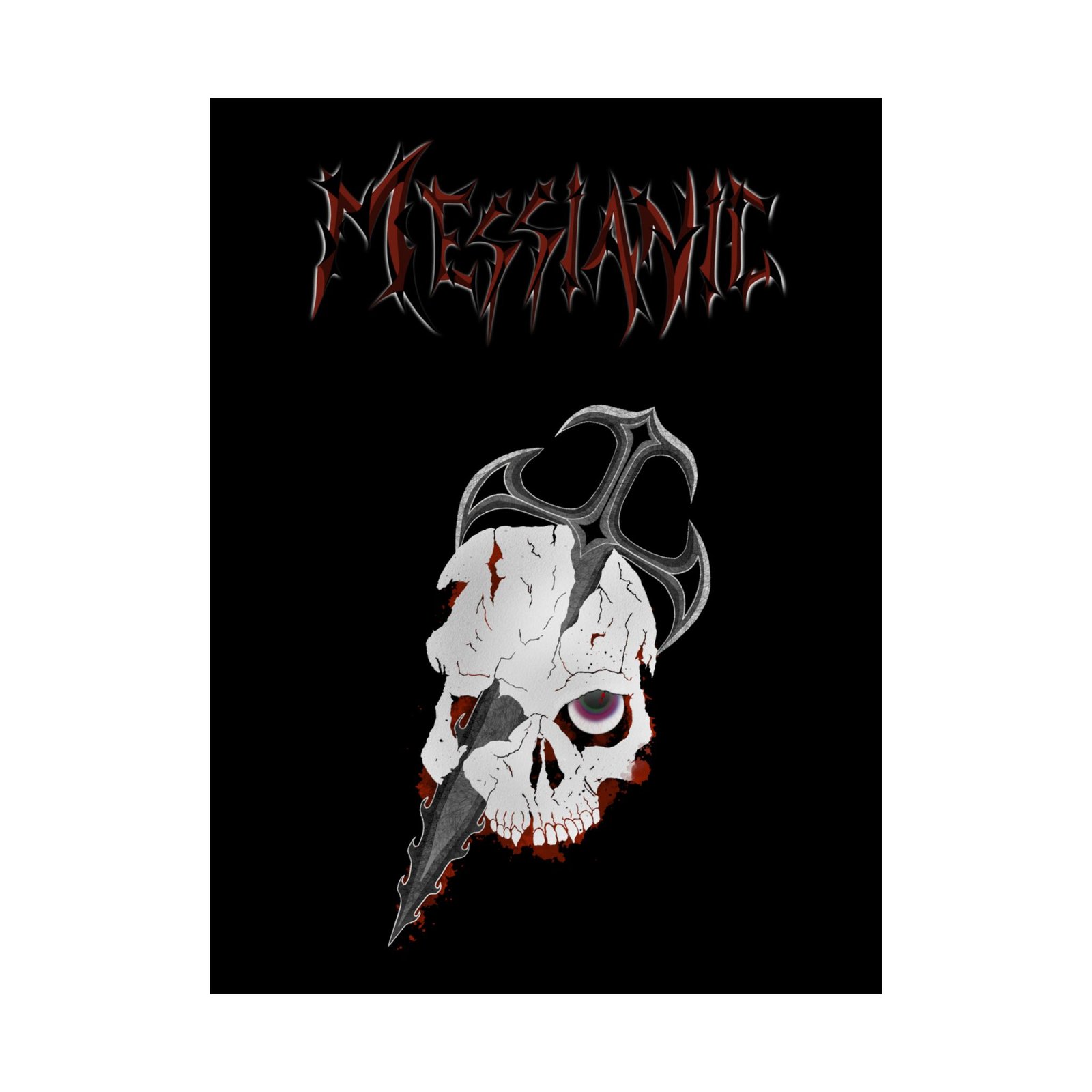 Messianic Skull Red Logo Poster Prints (210gsm)