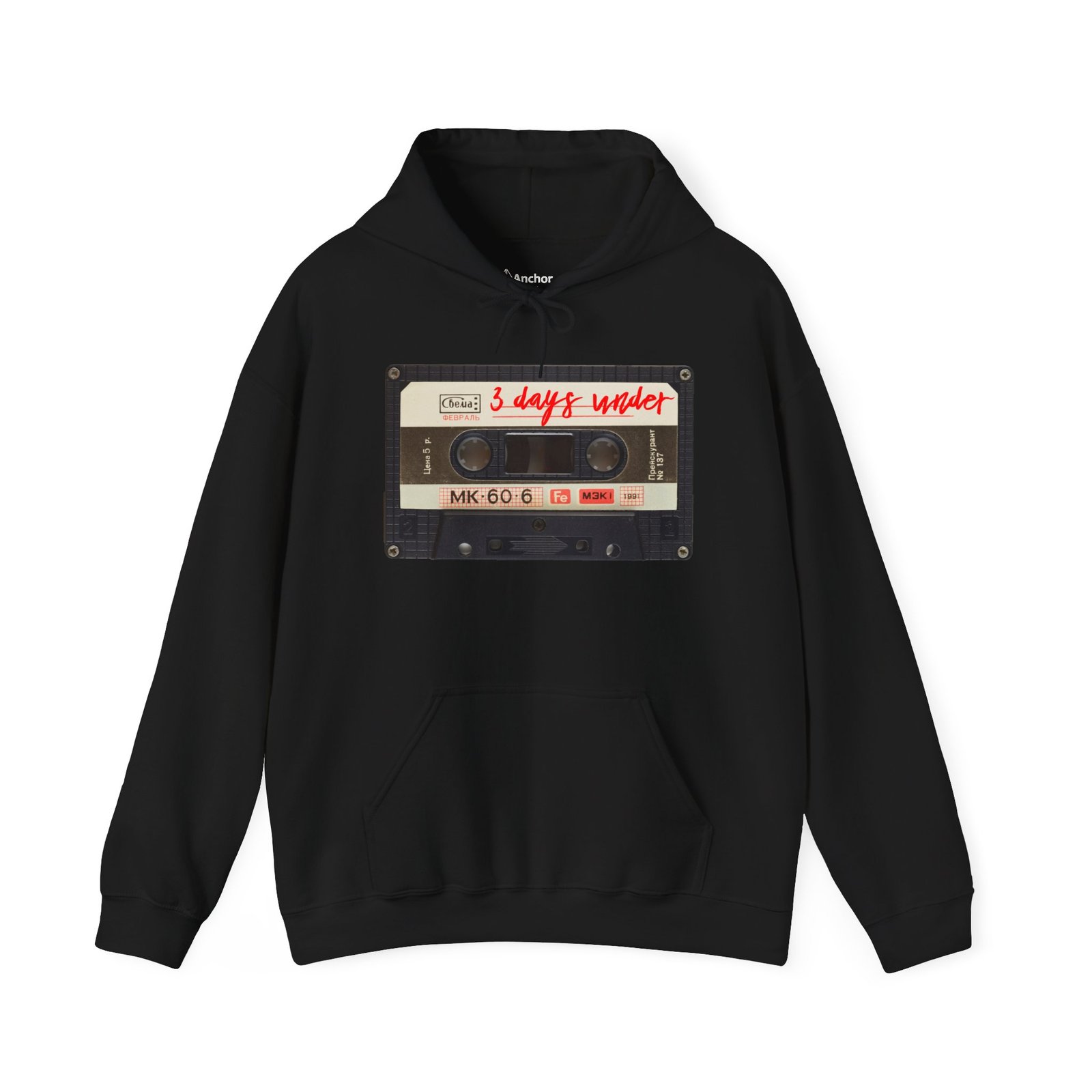 3 Days Under Cassette Pullover Hooded Sweatshirt