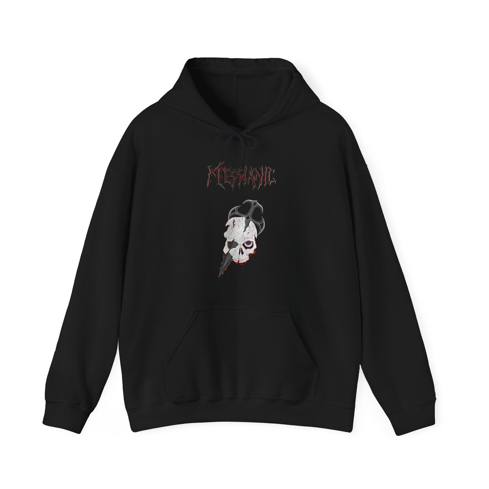 Messianic Skull Red Logo Pullover Hooded Sweatshirt (2-Sided)