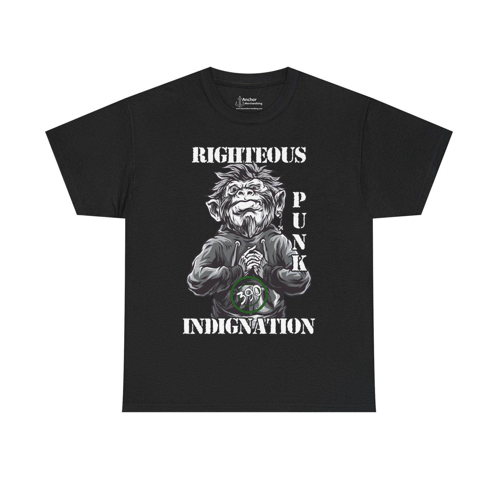 390 - Righteous Punk Indignation Short Sleeve T-shirt