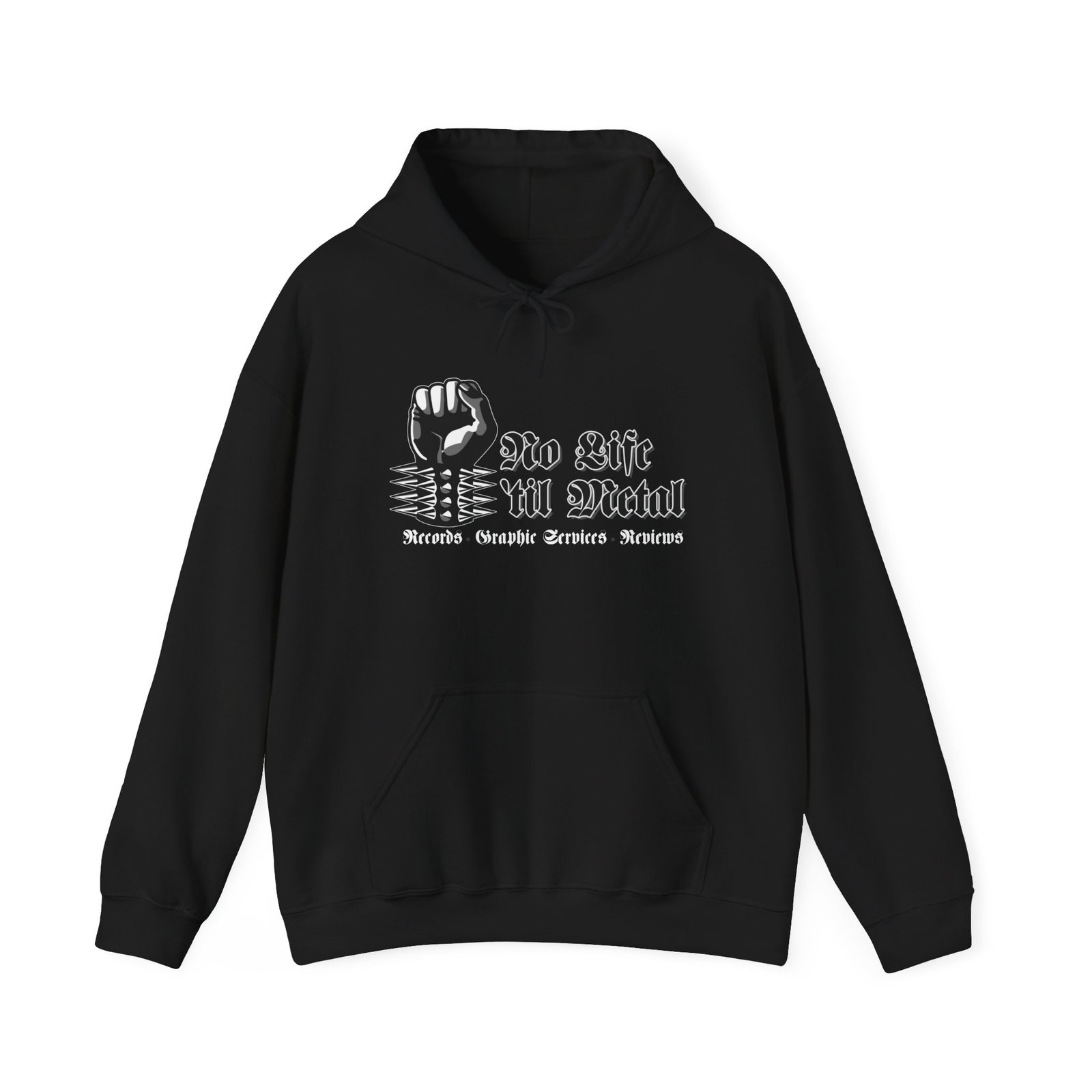 No Life 'til Metal Pullover Hooded Sweatshirt (2-Sided)