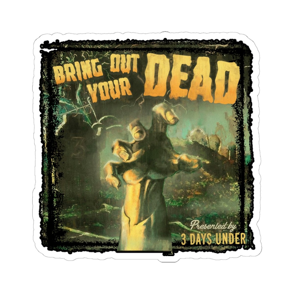 3 Days Under Logo Die Cut Stickers - Image 2