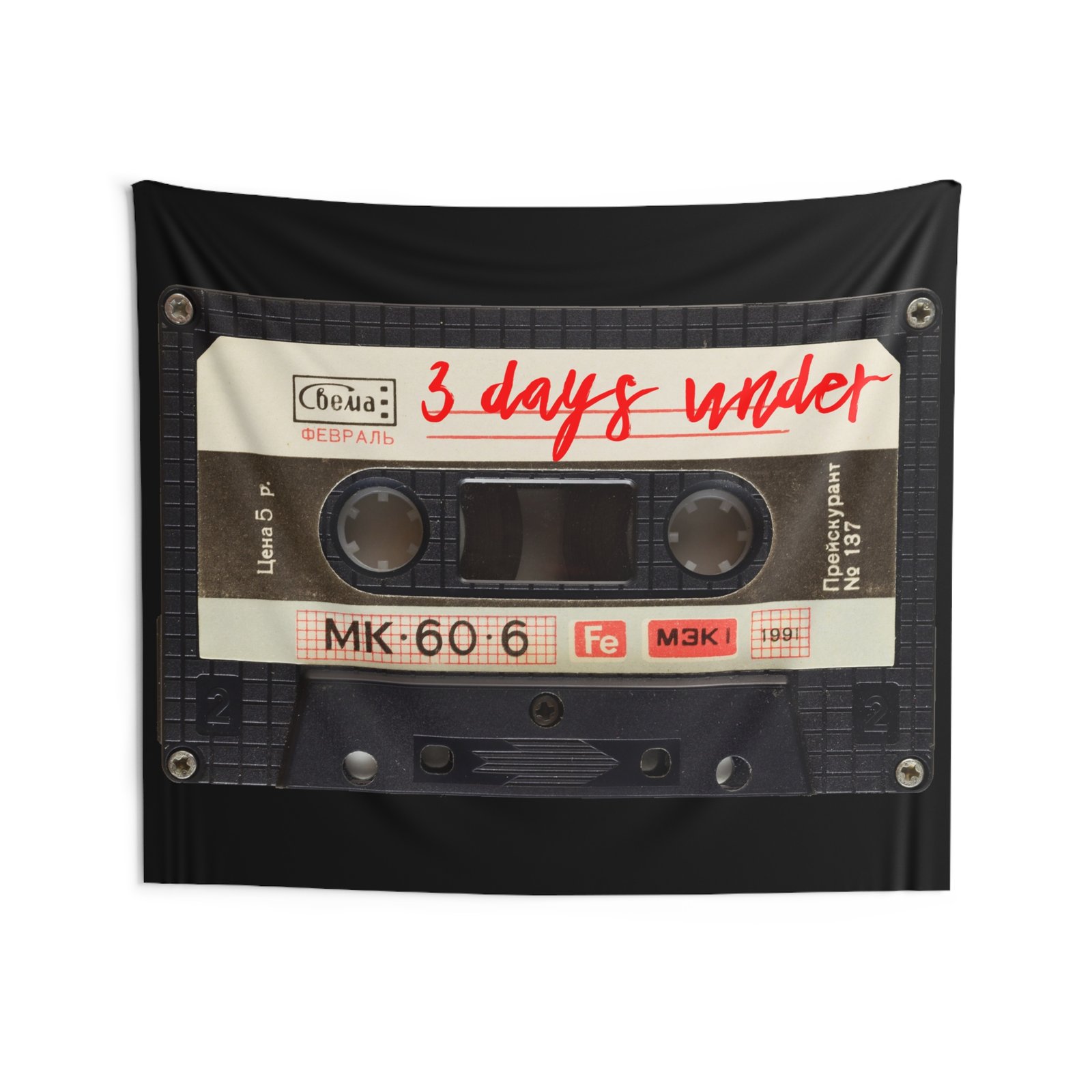 3 Days Under Cassette Indoor Wall Tapestries