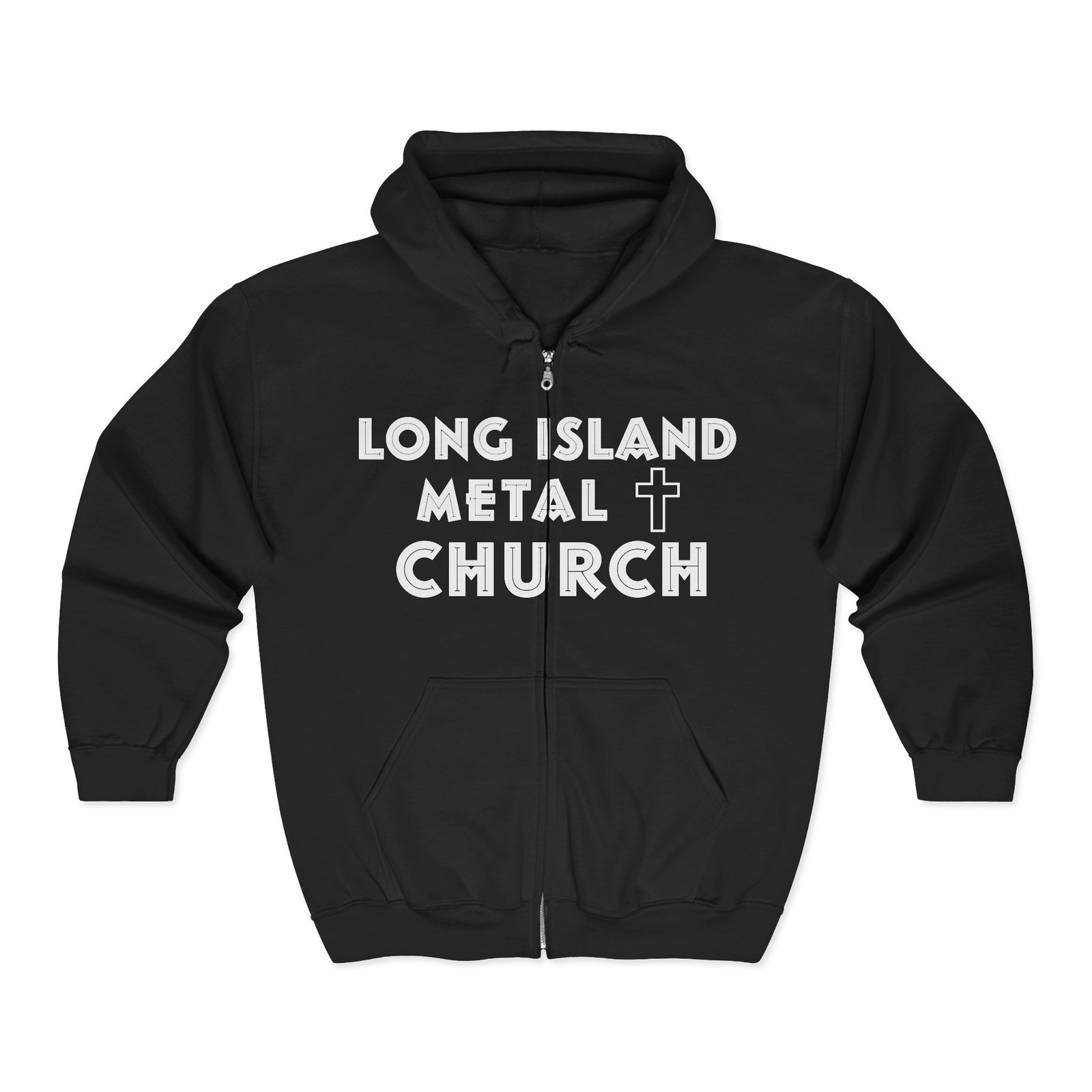 Long Island Metal House Full Zip Hooded Sweatshirt