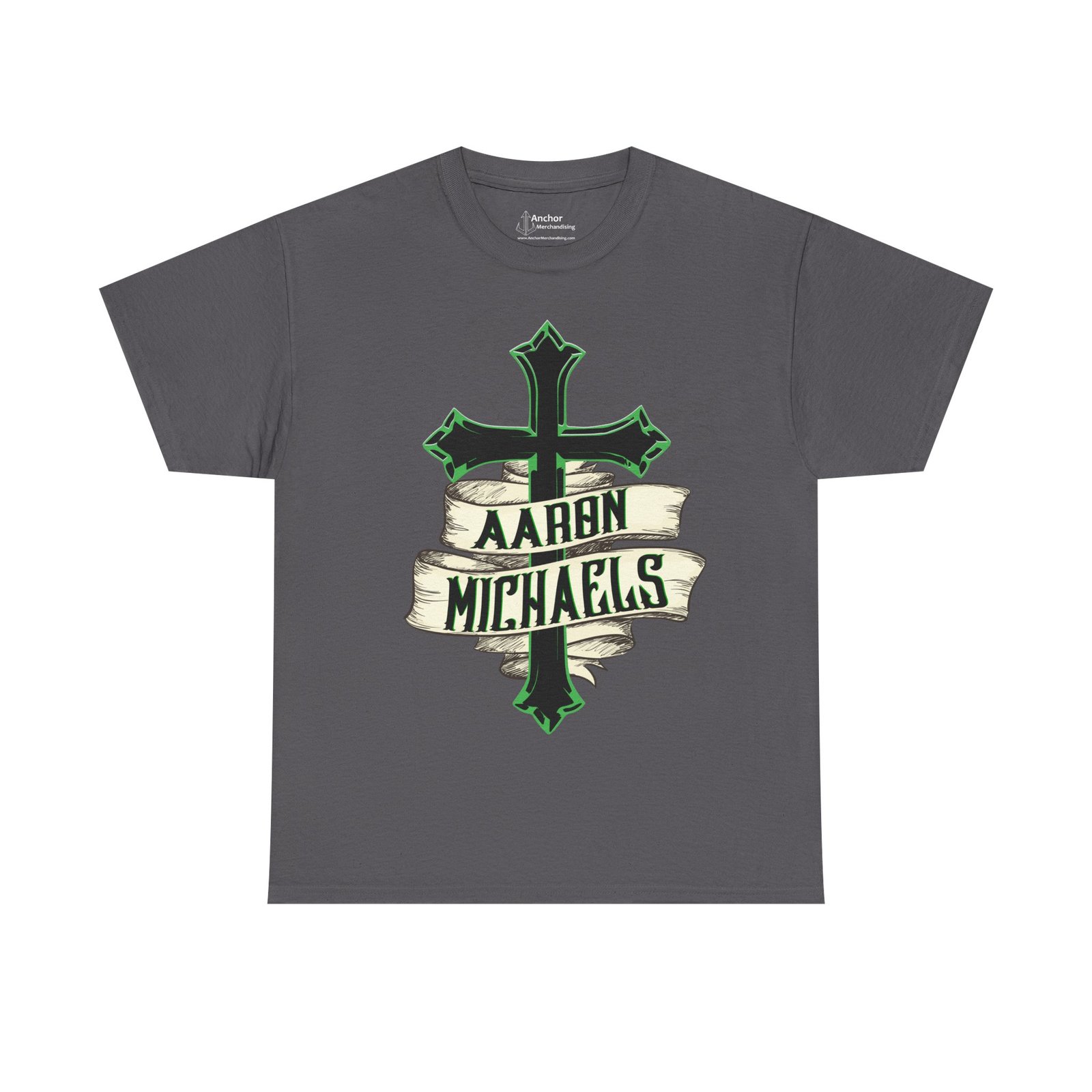 Aaron Michaels - Cross And Banner Short Sleeve T-shirt