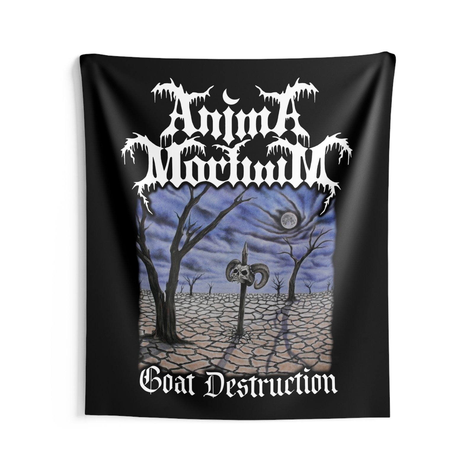 Anima Mortuum - Goat Destruction Indoor Wall Tapestries