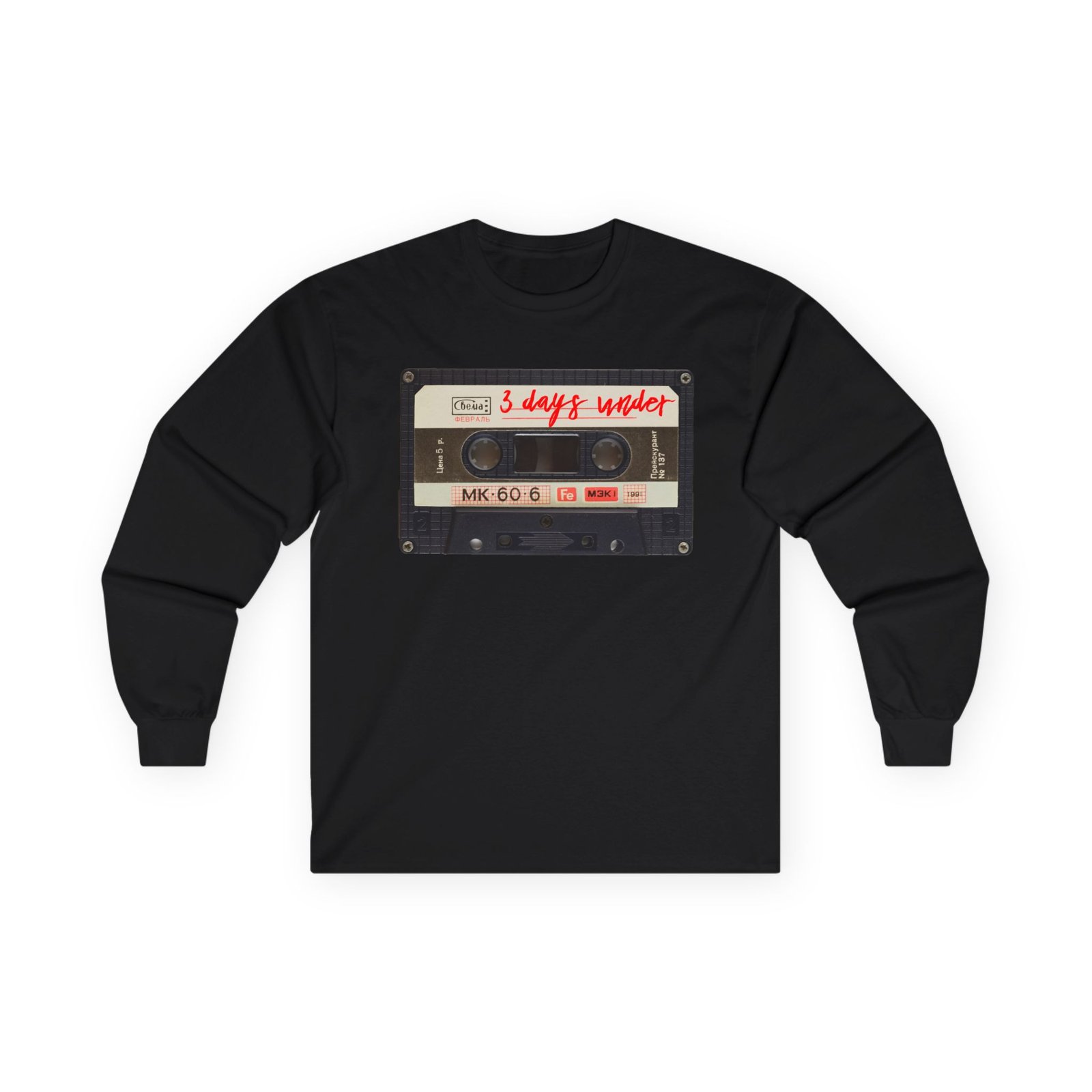 3 Days Under Cassette Long Sleeve Tshirt