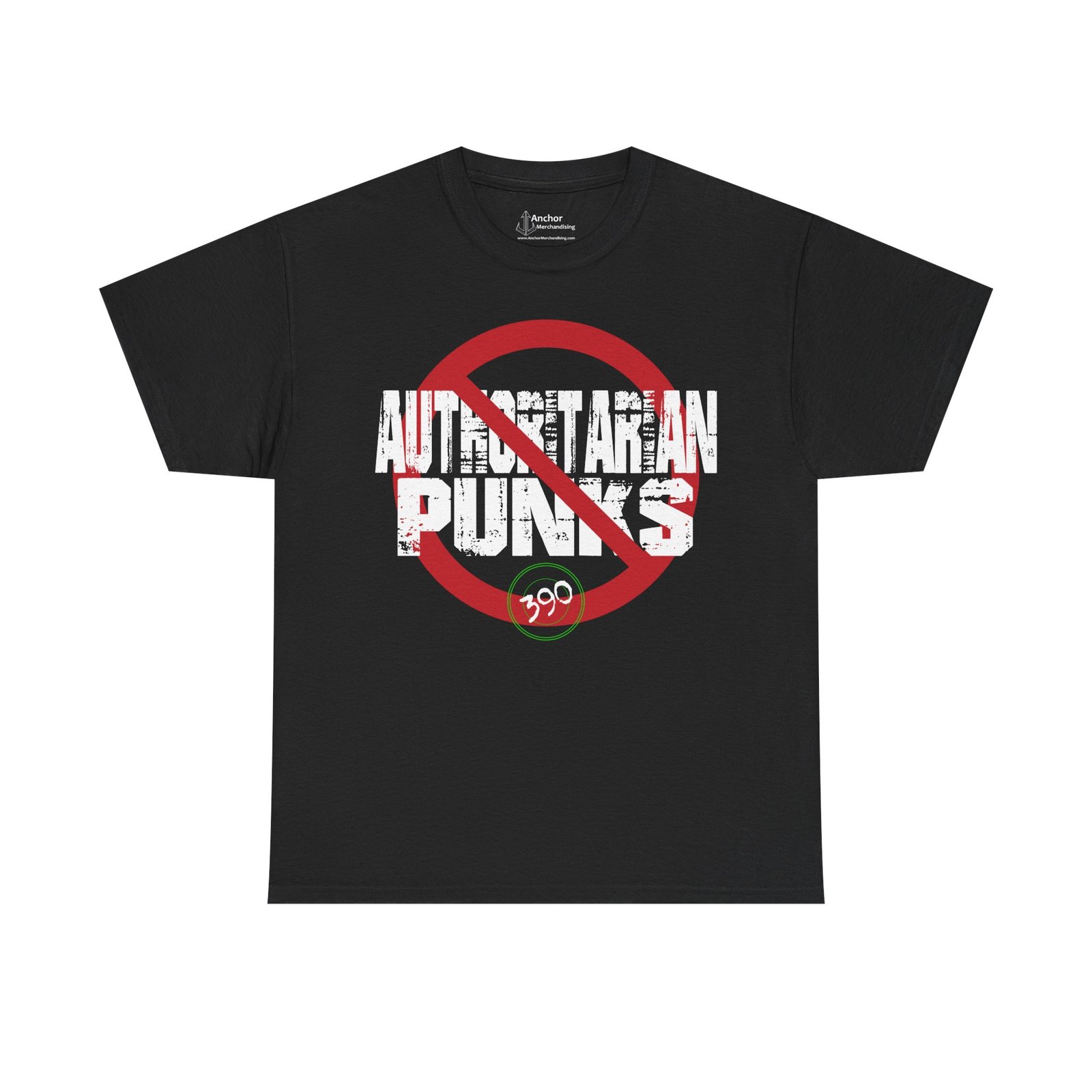 390 - No Authoritarian Punks Short Sleeve T-shirt