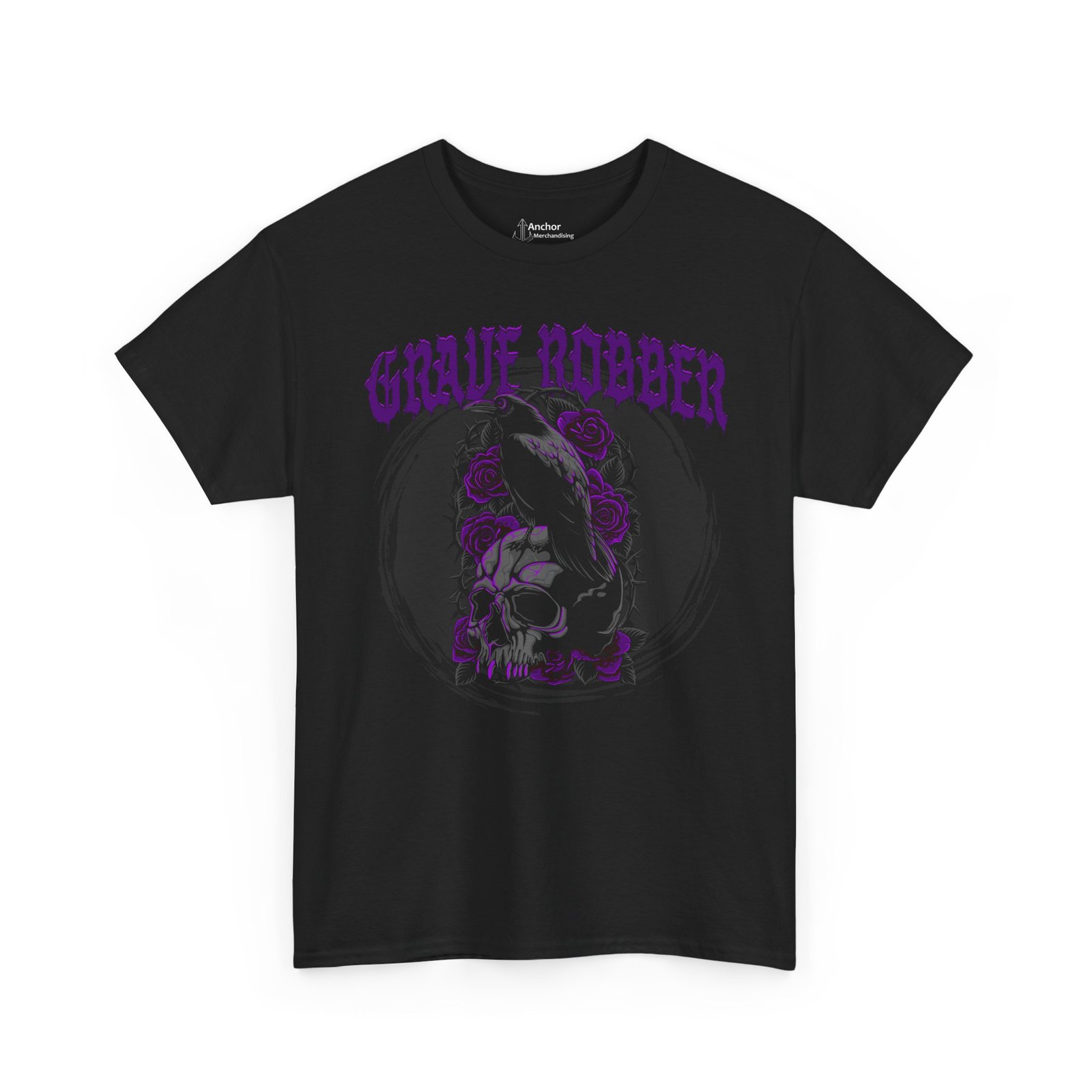 Grave Robber - Black Roses Short Sleeve T-shirt (2-Sided) - Image 3